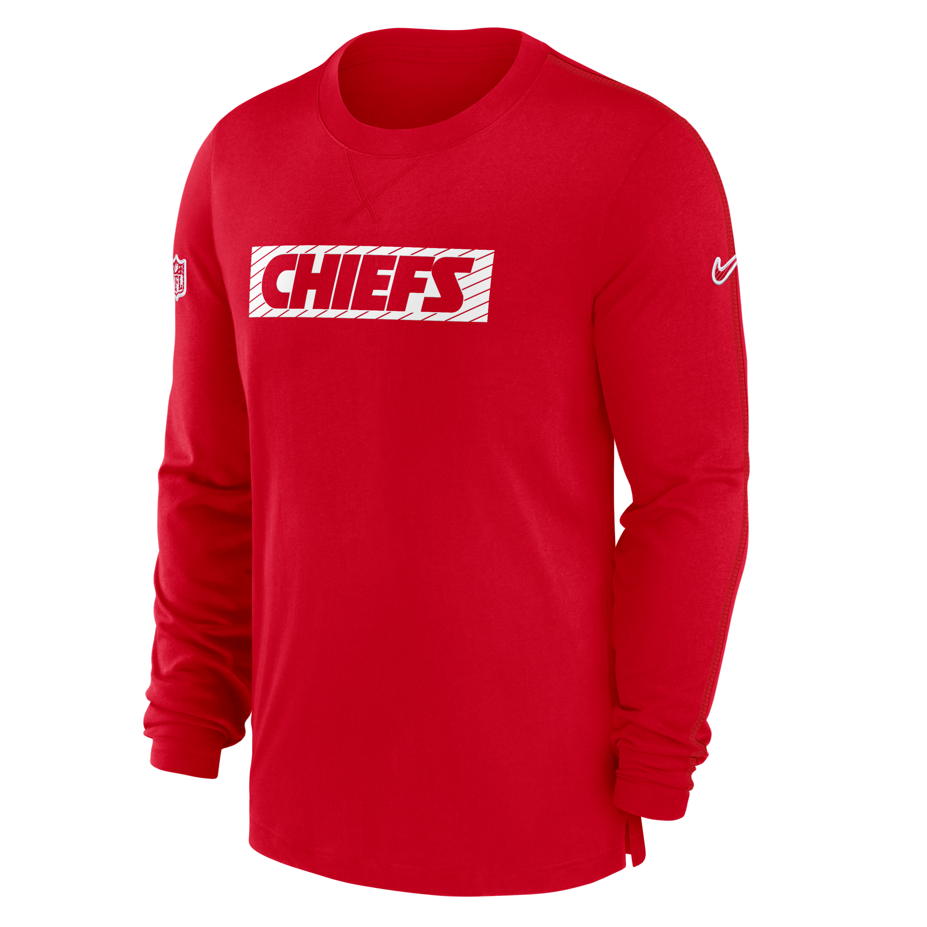 Kansas City Chiefs Sideline Player Team Issue Men’s Nike Dri-FIT Long-Sleeve Top