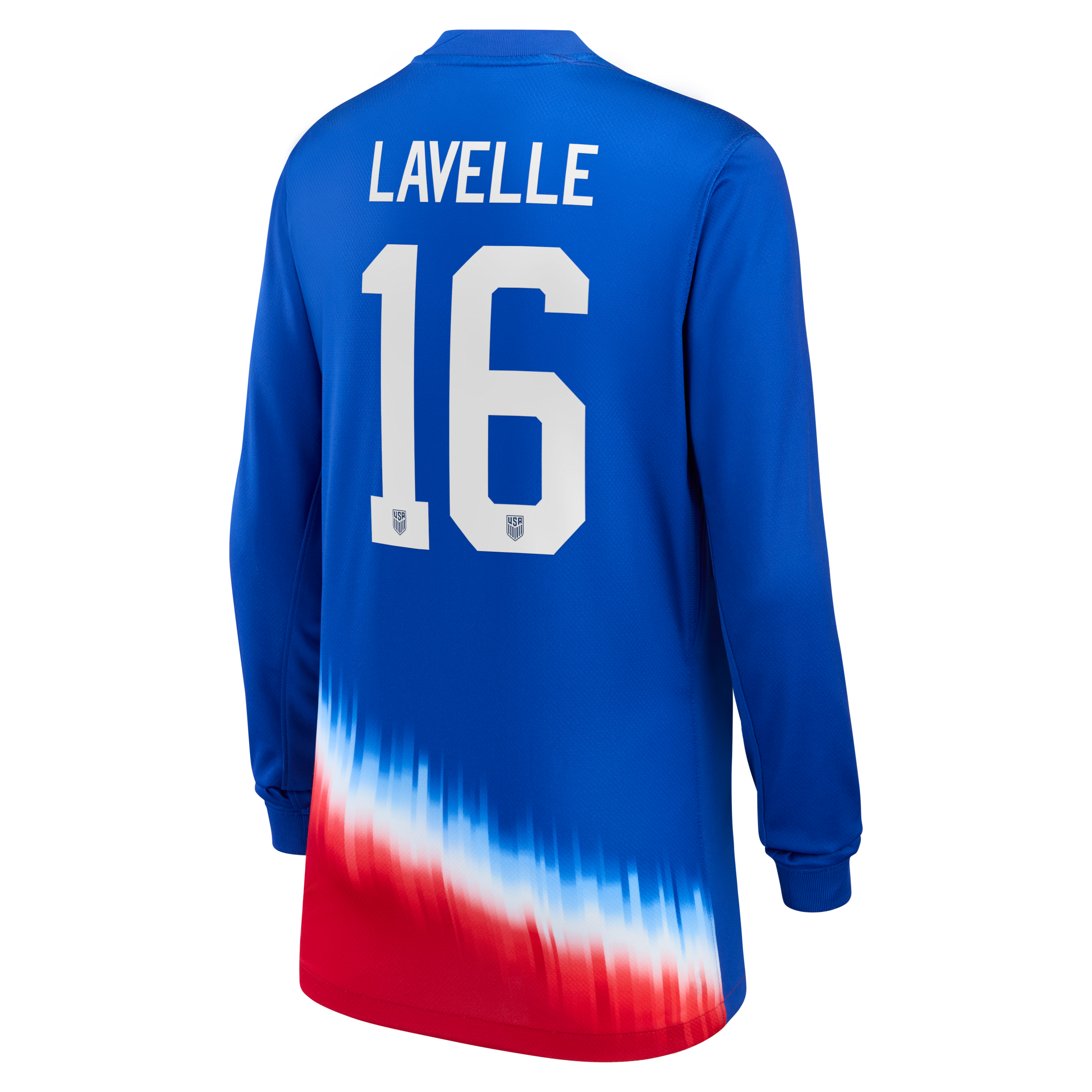 Rose Lavelle USWNT 2024 Stadium Away Big Kids' Nike Dri-FIT Long-Sleeve Soccer Jersey