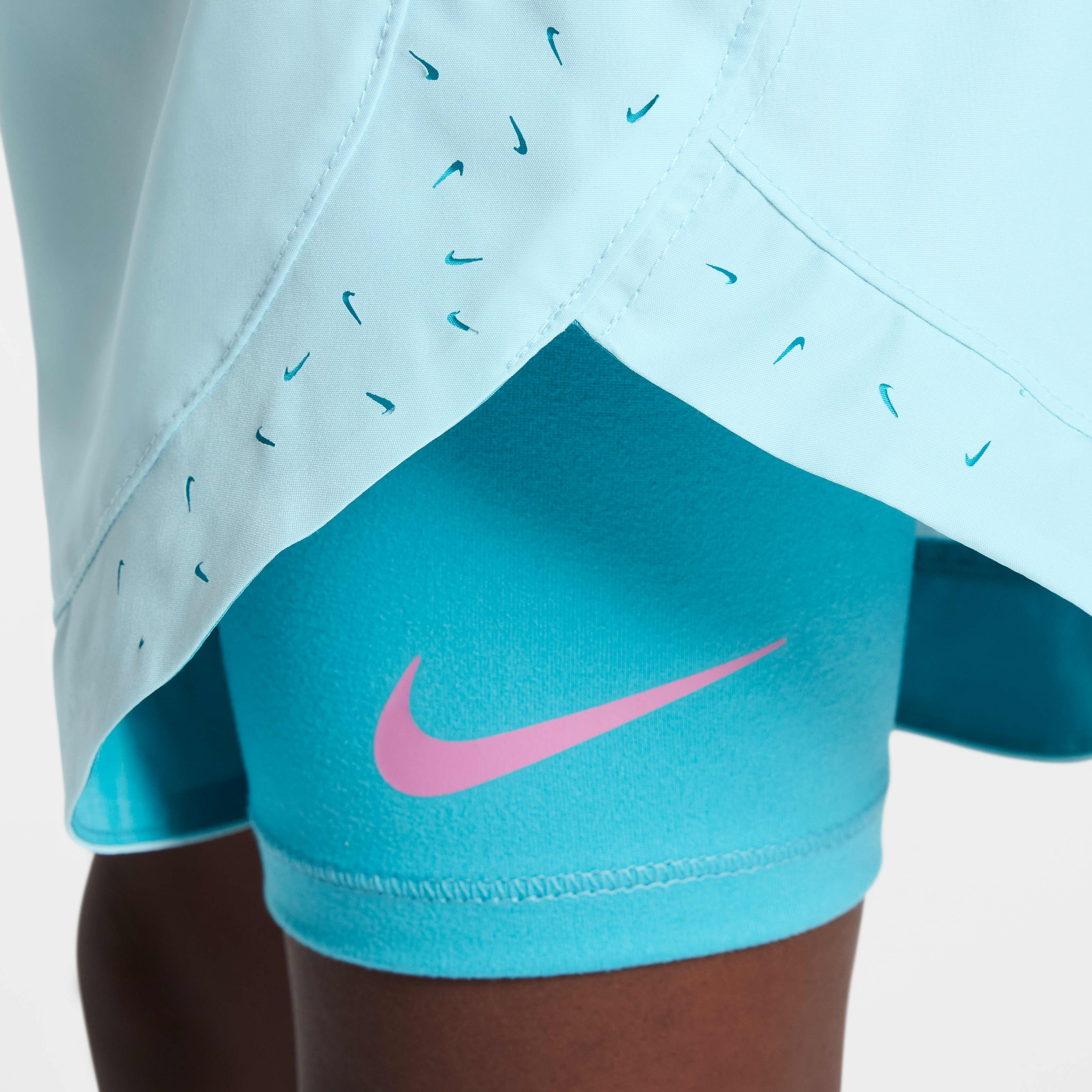 Nike Dri-FIT Sunny Swoosh Little Kids' 2-Fer Shorts