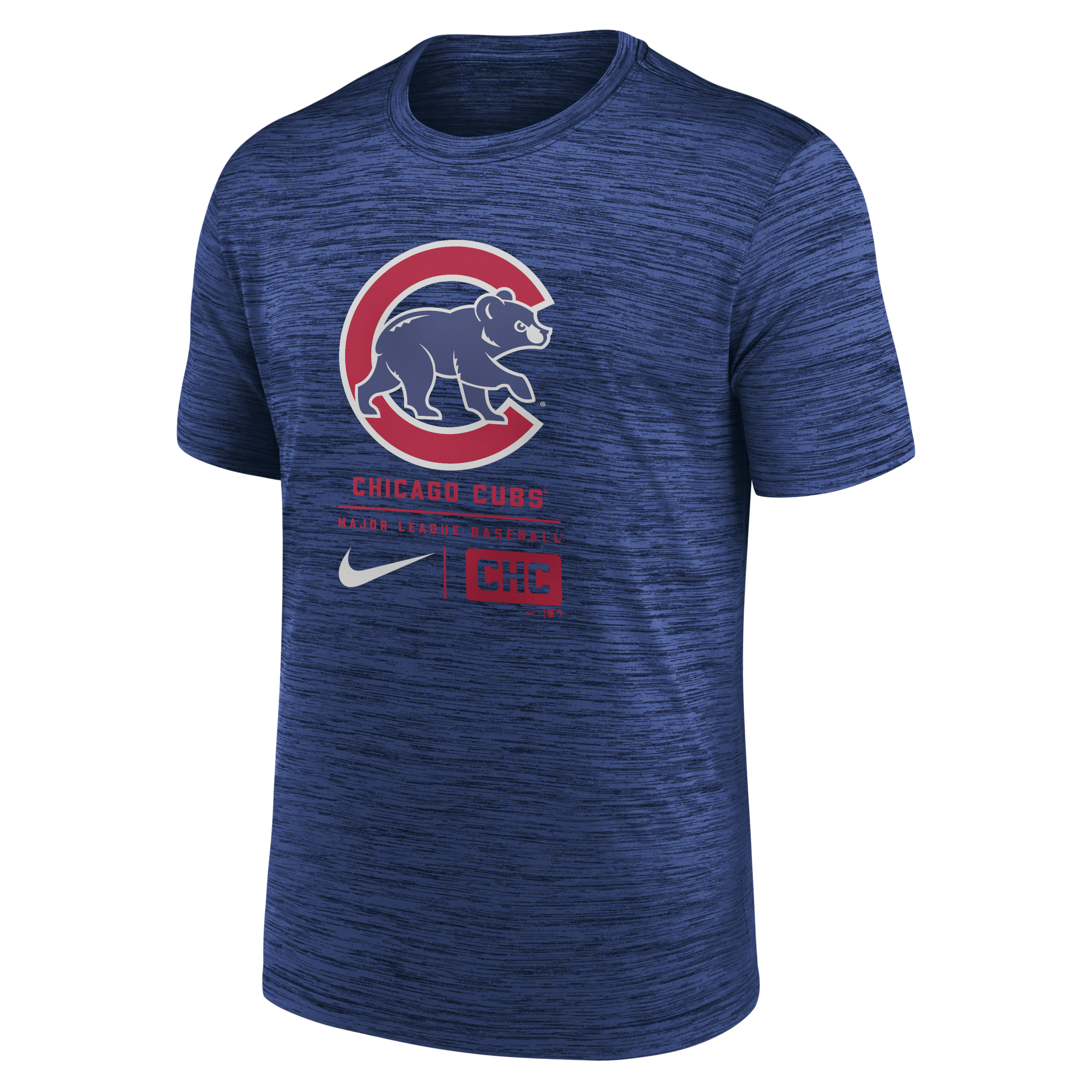 Chicago Cubs Large Logo Velocity Men's Nike MLB T-Shirt