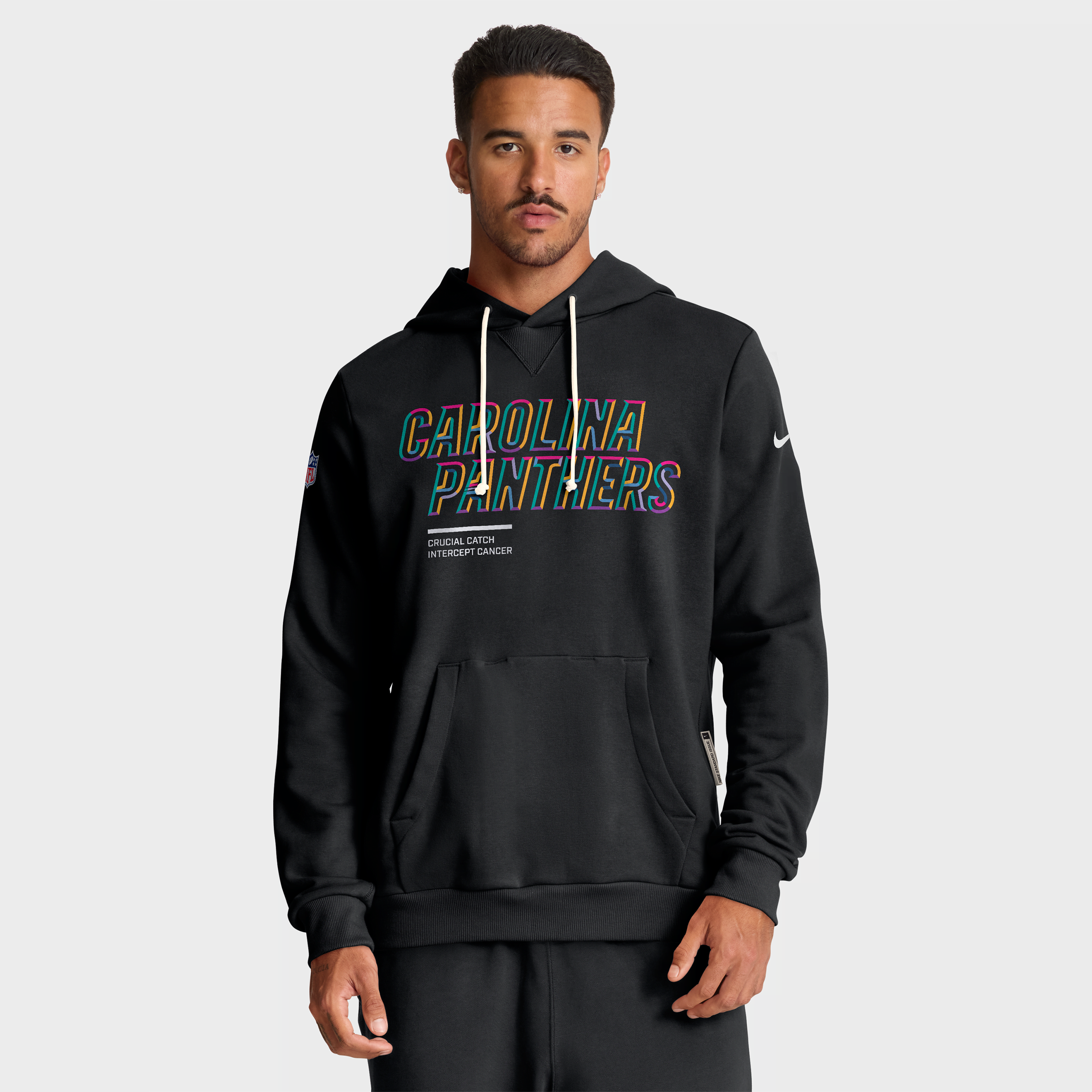 Carolina Panthers Crucial Catch Sideline Men's Nike Dri-FIT NFL Pullover Hoodie