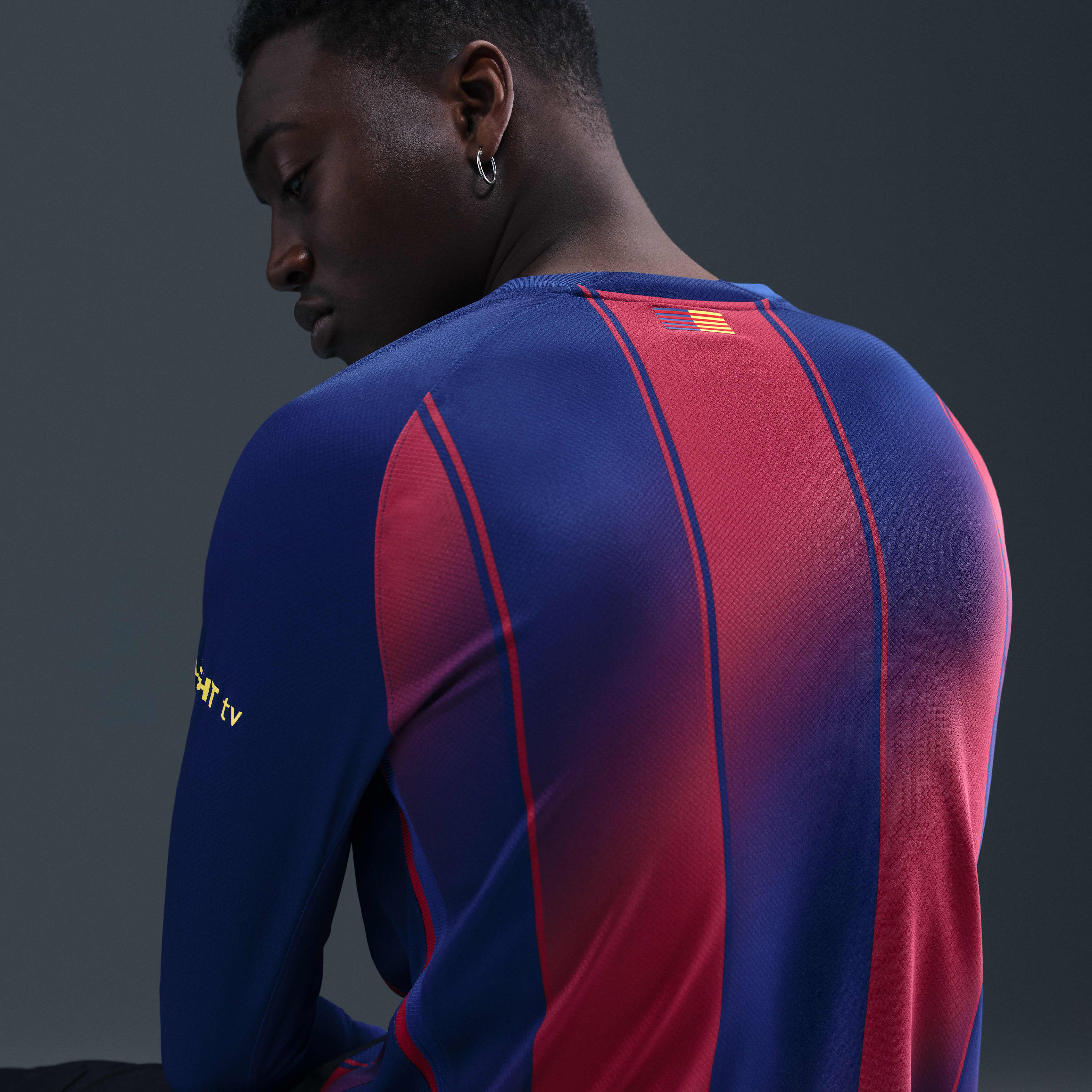 FC Barcelona 2025/26 Stadium Home Men's Nike Dri-FIT Soccer Replica Long-Sleeve Jersey