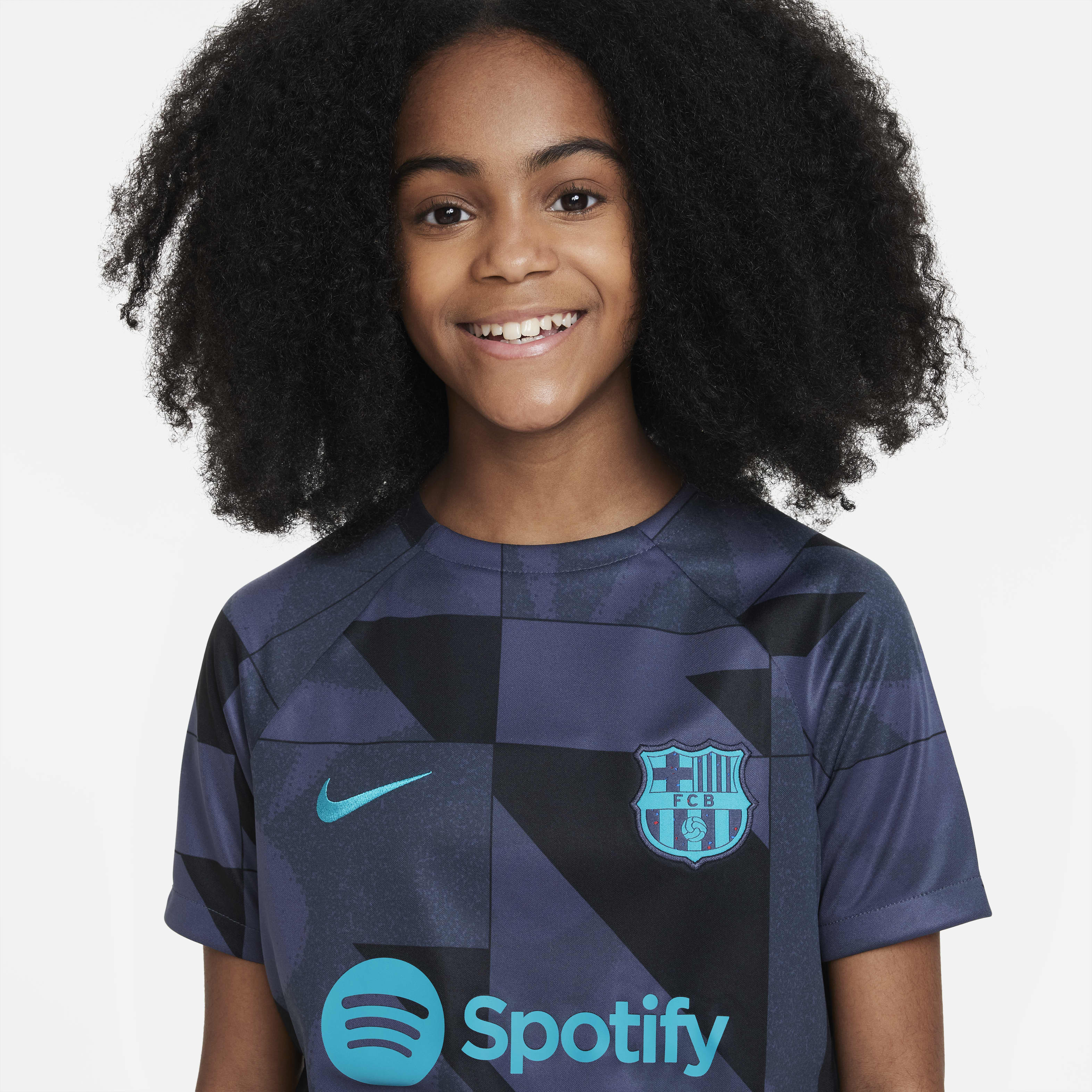 FC Barcelona Academy Pro Third Big Kids' Nike Dri-FIT Soccer Pre-Match Top