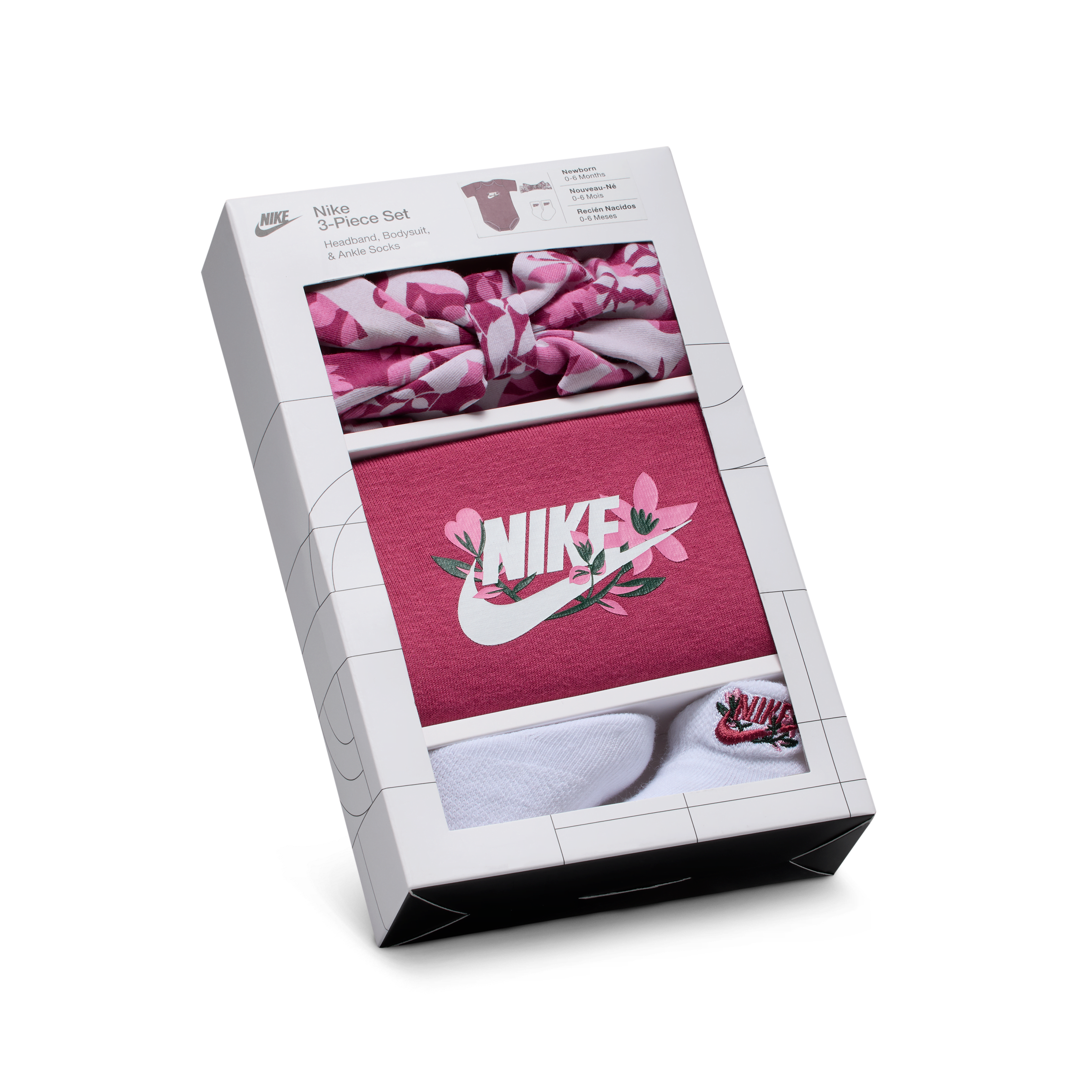 Nike Baby (0-9M) 3-Piece Printed Club Boxed Set