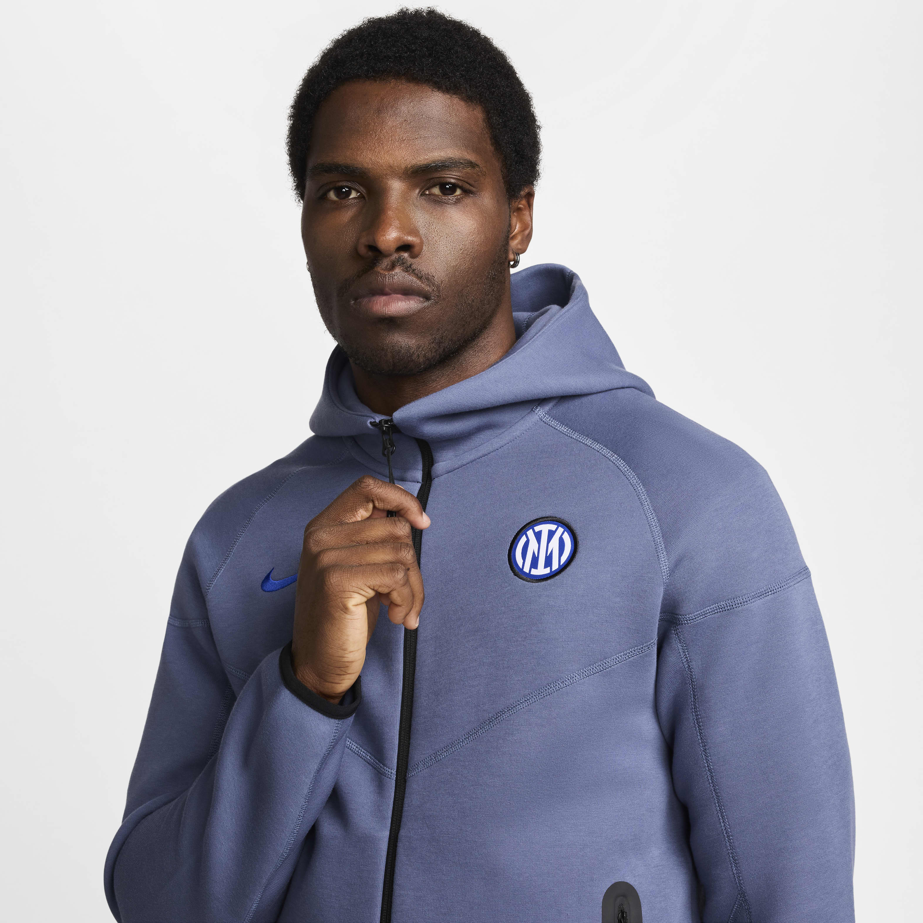 Inter Milan Tech Fleece Windrunner Men's Nike Soccer Full-Zip Hoodie