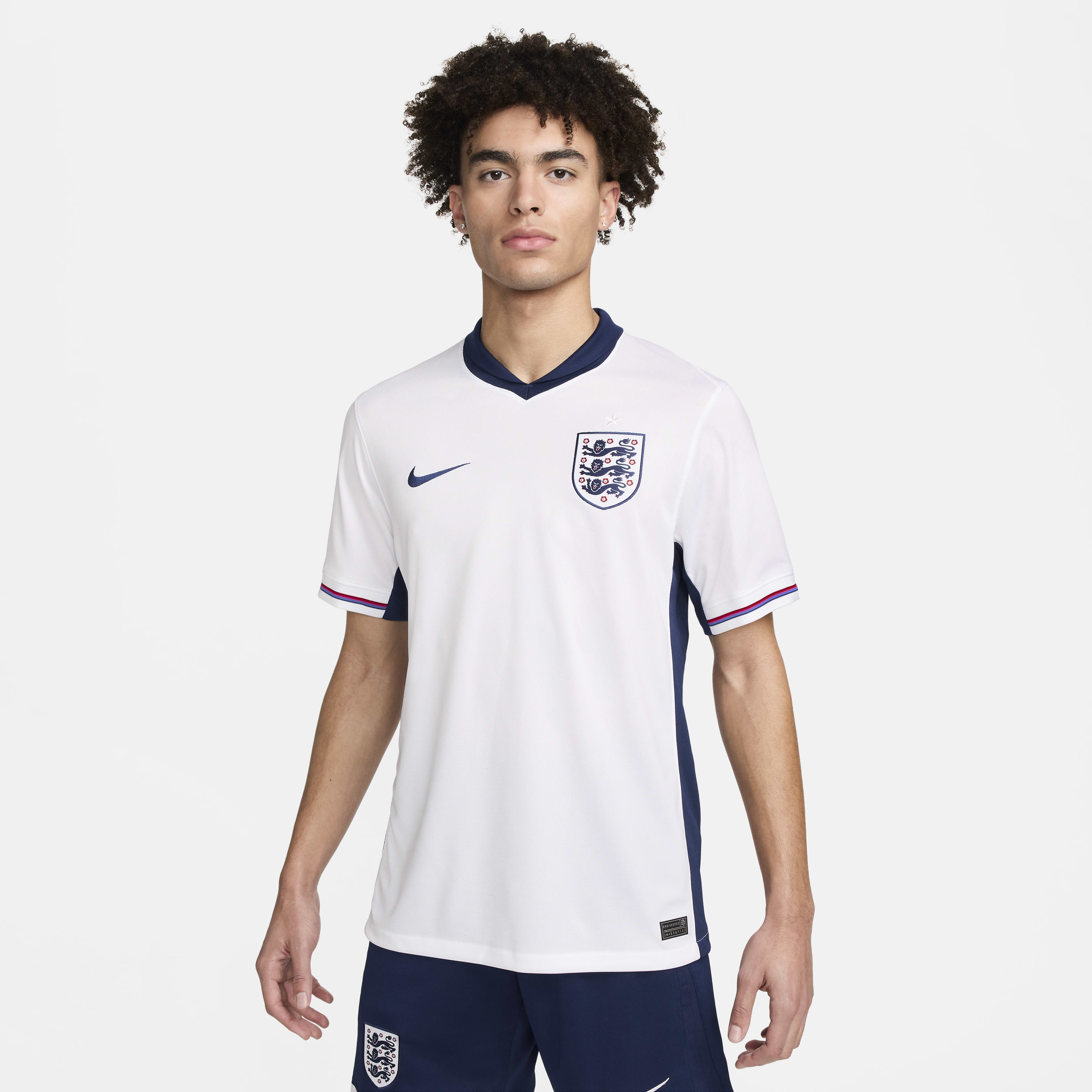 England (Men's Team) 2024/25 Stadium Home Men's Nike Dri-FIT Soccer Replica Jersey