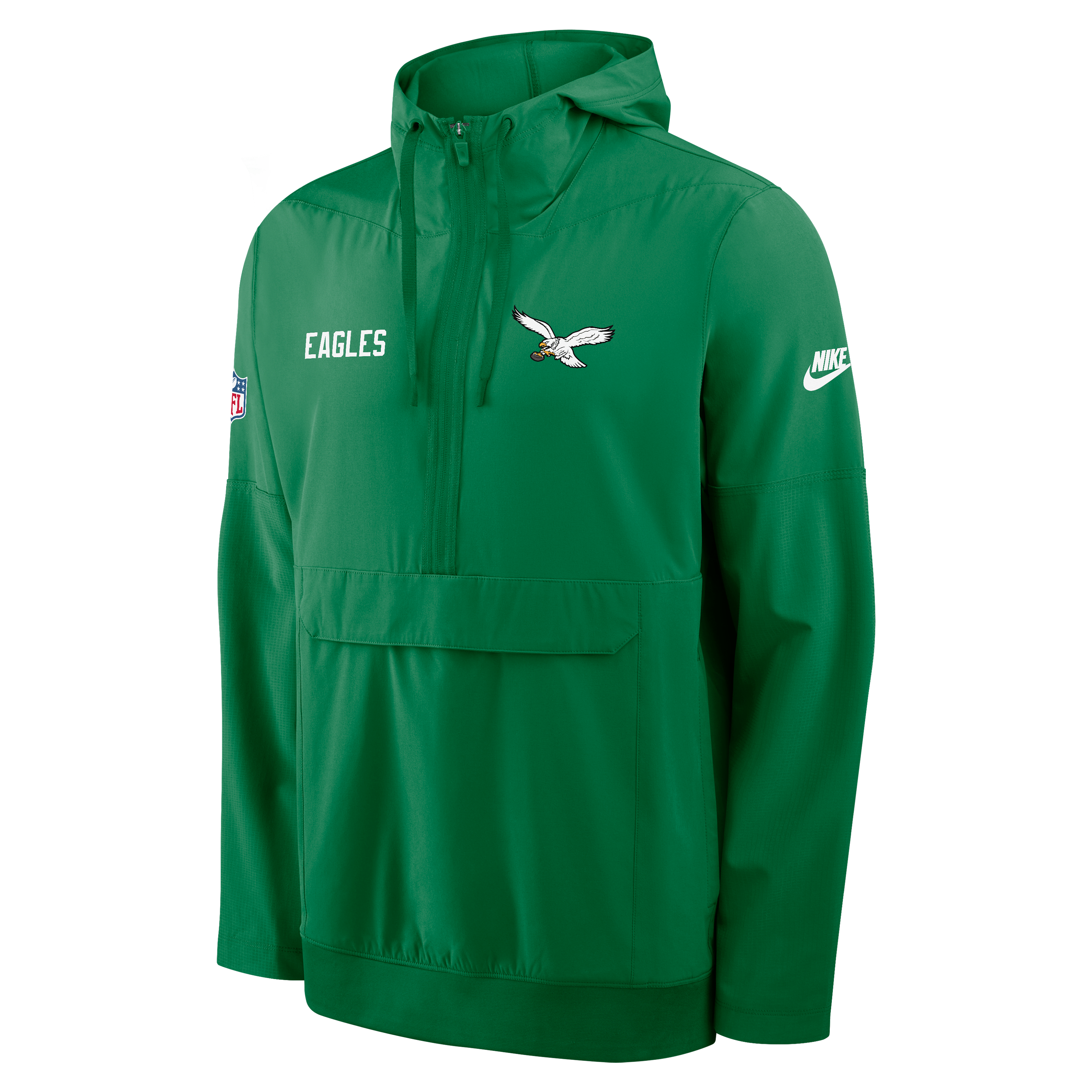 Philadelphia Eagles Alt Option Route Anorak Men's Nike NFL 1/2-Zip Hooded Jacket
