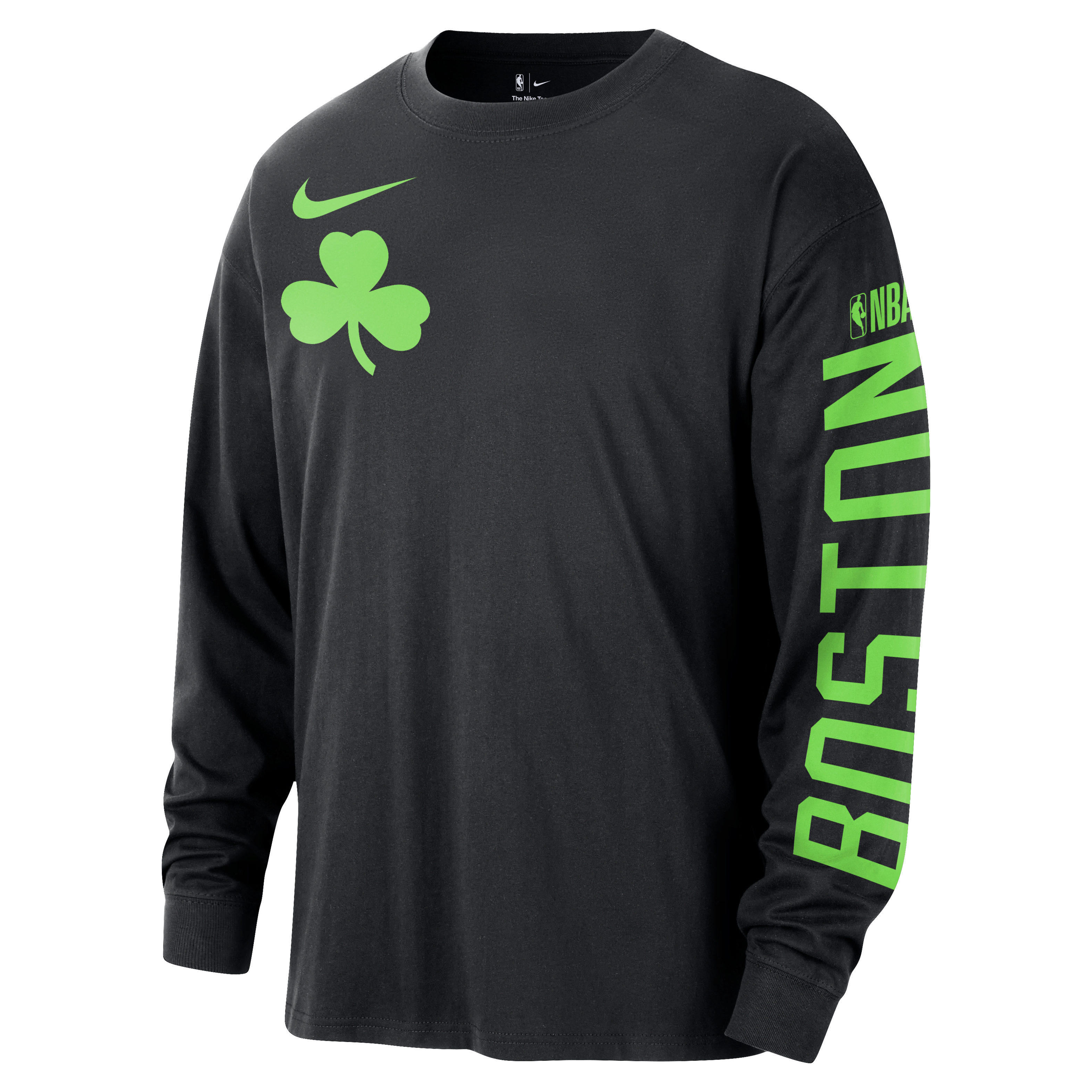 Boston Celtics Courtside City Edition Men's Nike NBA Max90 Long-Sleeve T-Shirt