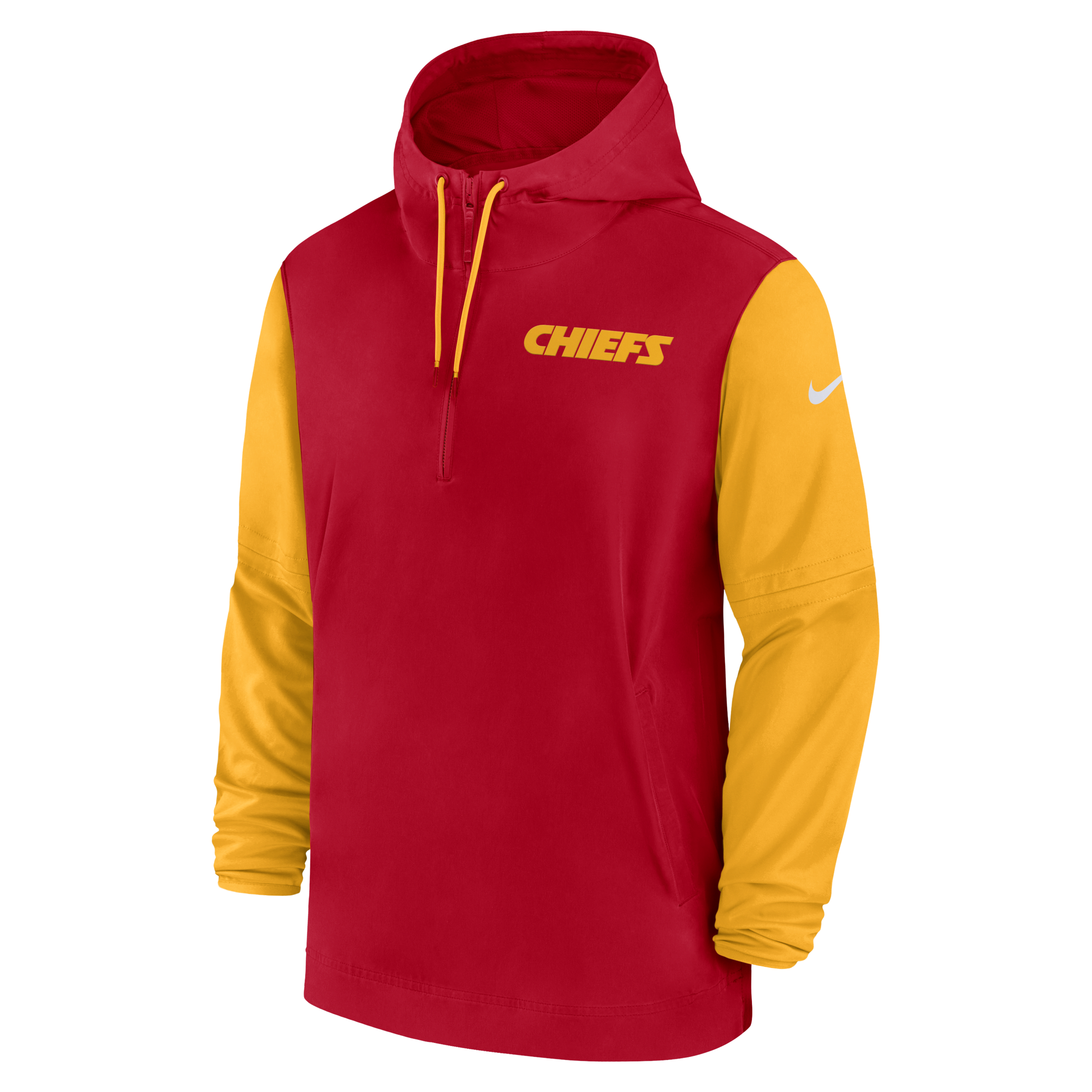 Kansas City Chiefs Sideline Pre-Game Player Men's Nike NFL 1/2-Zip Hooded Jacket