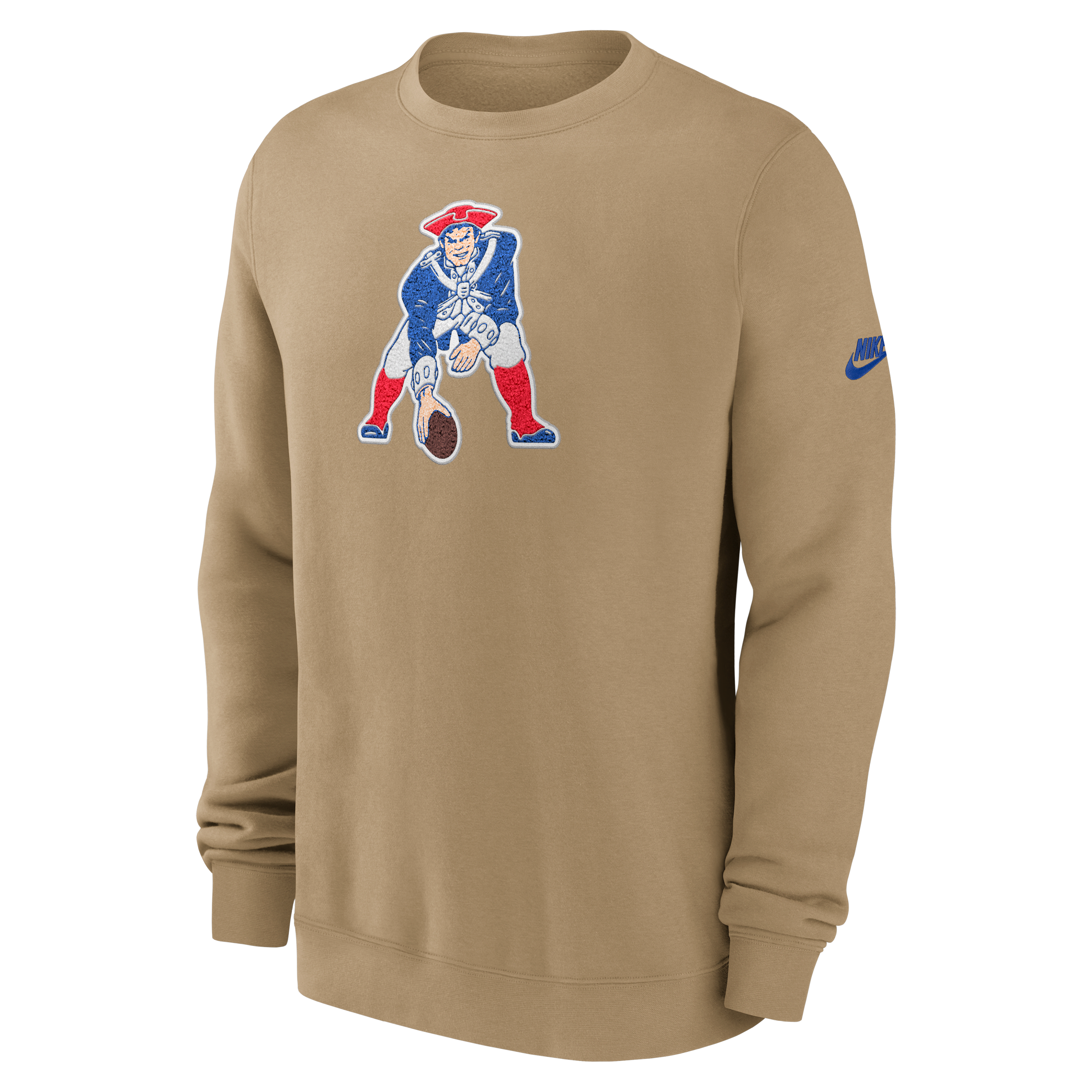 New England Patriots Swing Pass Rewind Club Men's Nike NFL Pullover Crew
