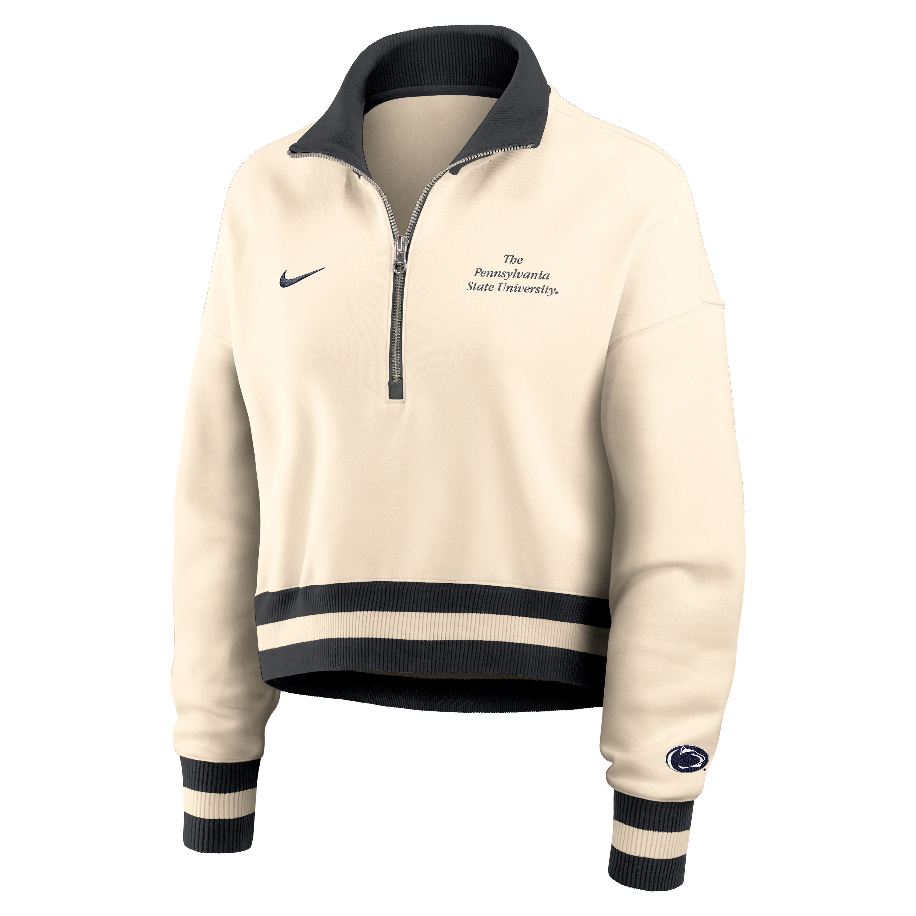 Penn State Legacy Women's Nike College Cropped 1/4-Zip Crew