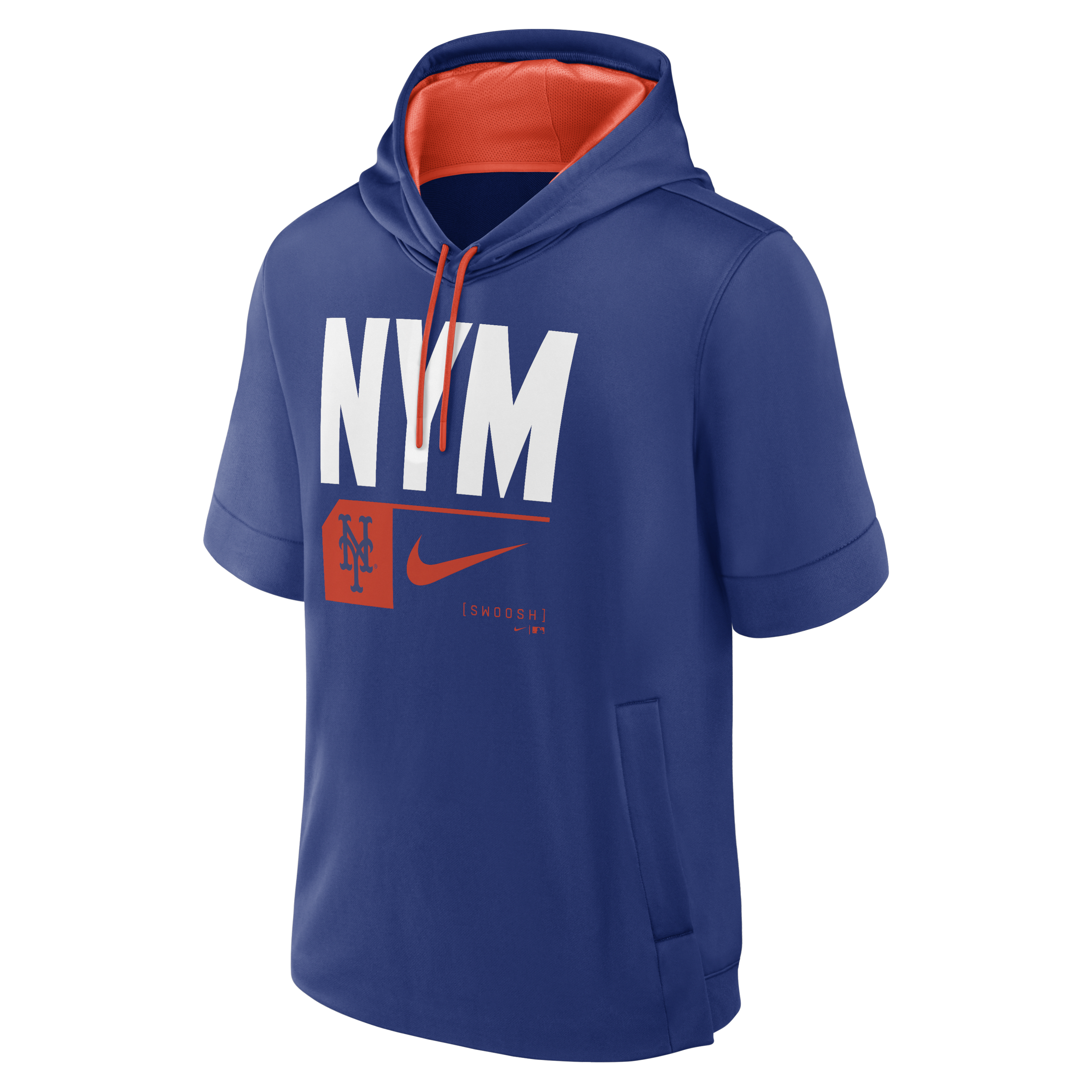 New York Mets Tri Code Lockup Men's Nike MLB Short-Sleeve Pullover Hoodie