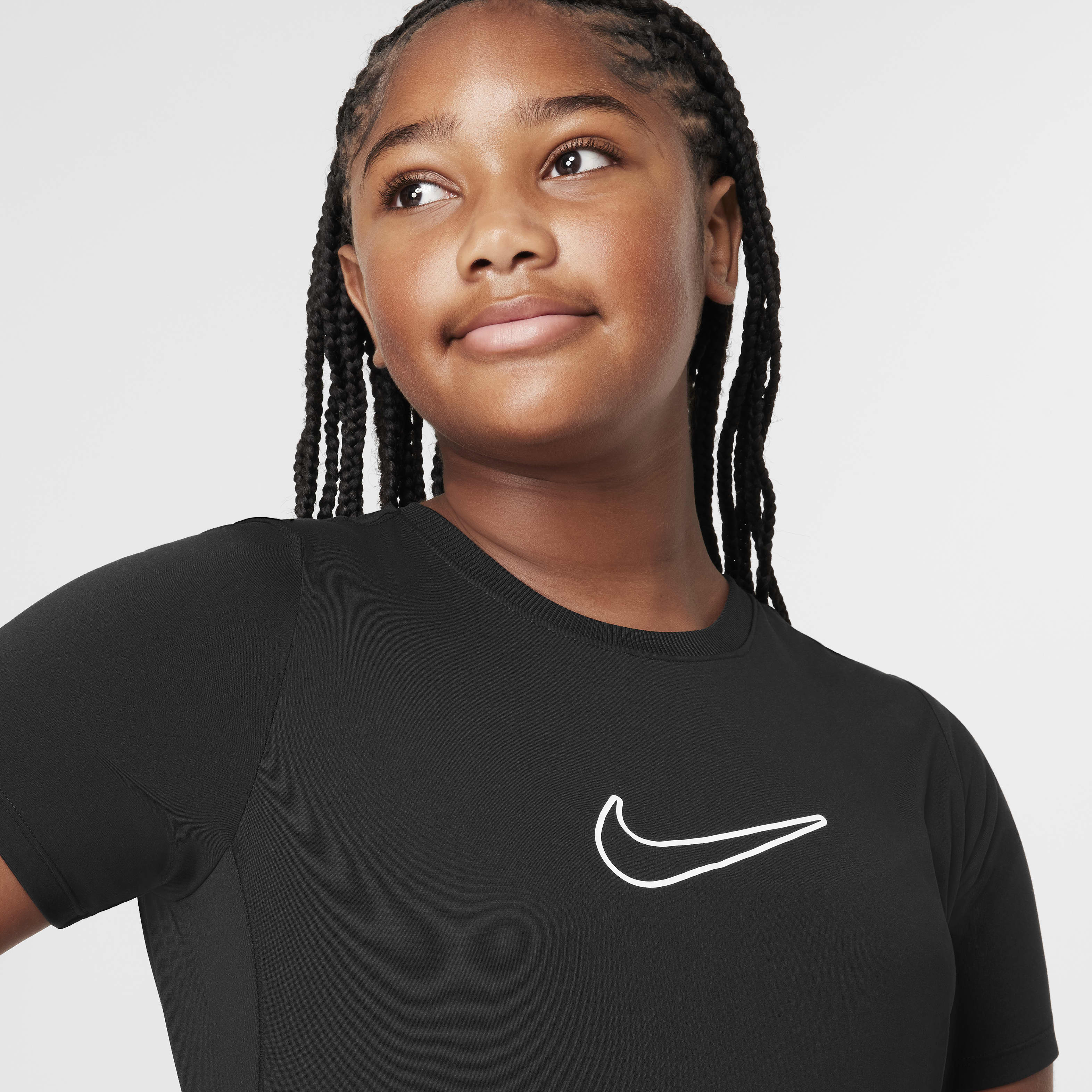 Nike One Fitted Big Kids' (Girls') Dri-FIT Short-Sleeve Top