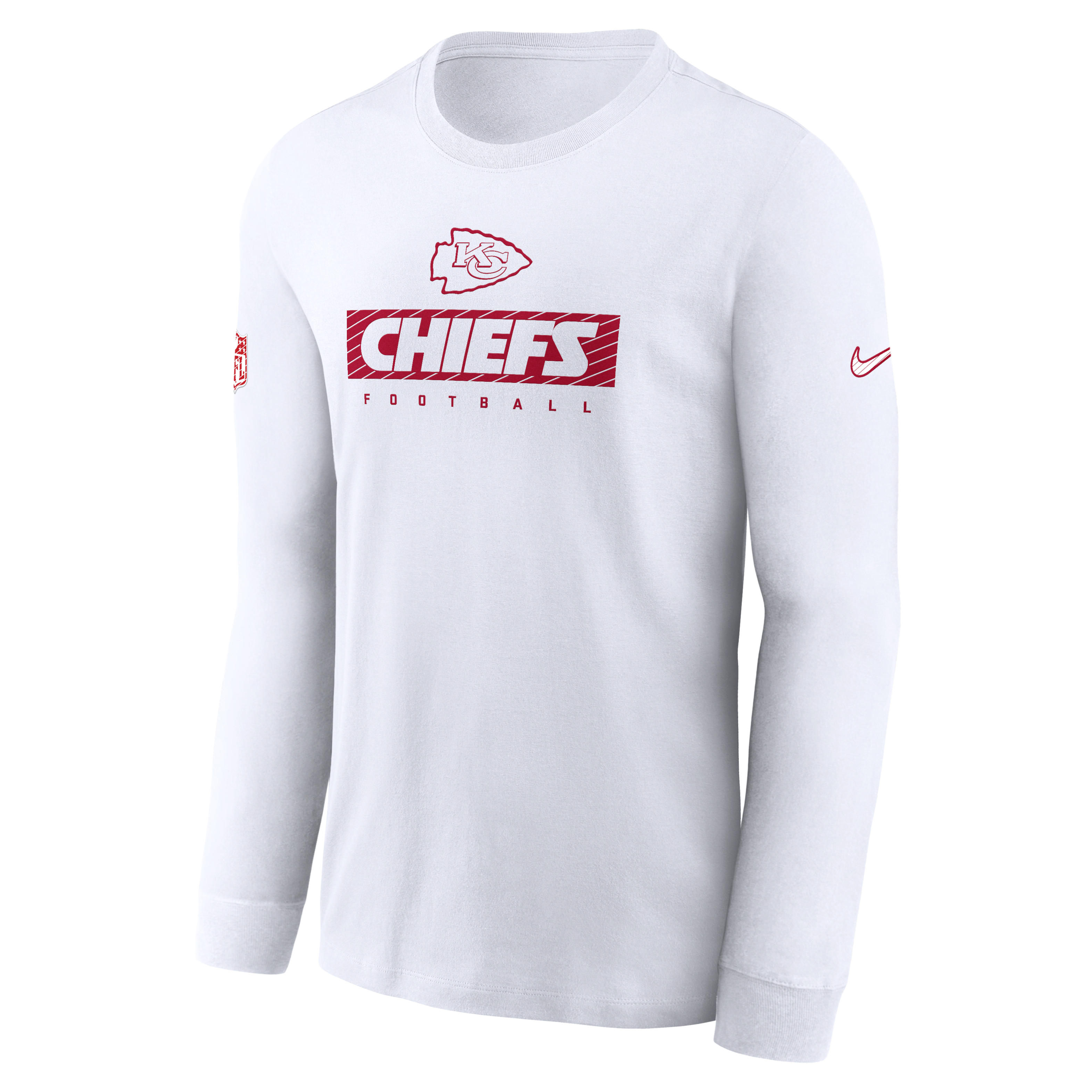 Kansas City Chiefs Sideline Team Issue Men's Nike Dri-FIT NFL Long-Sleeve T-Shirt