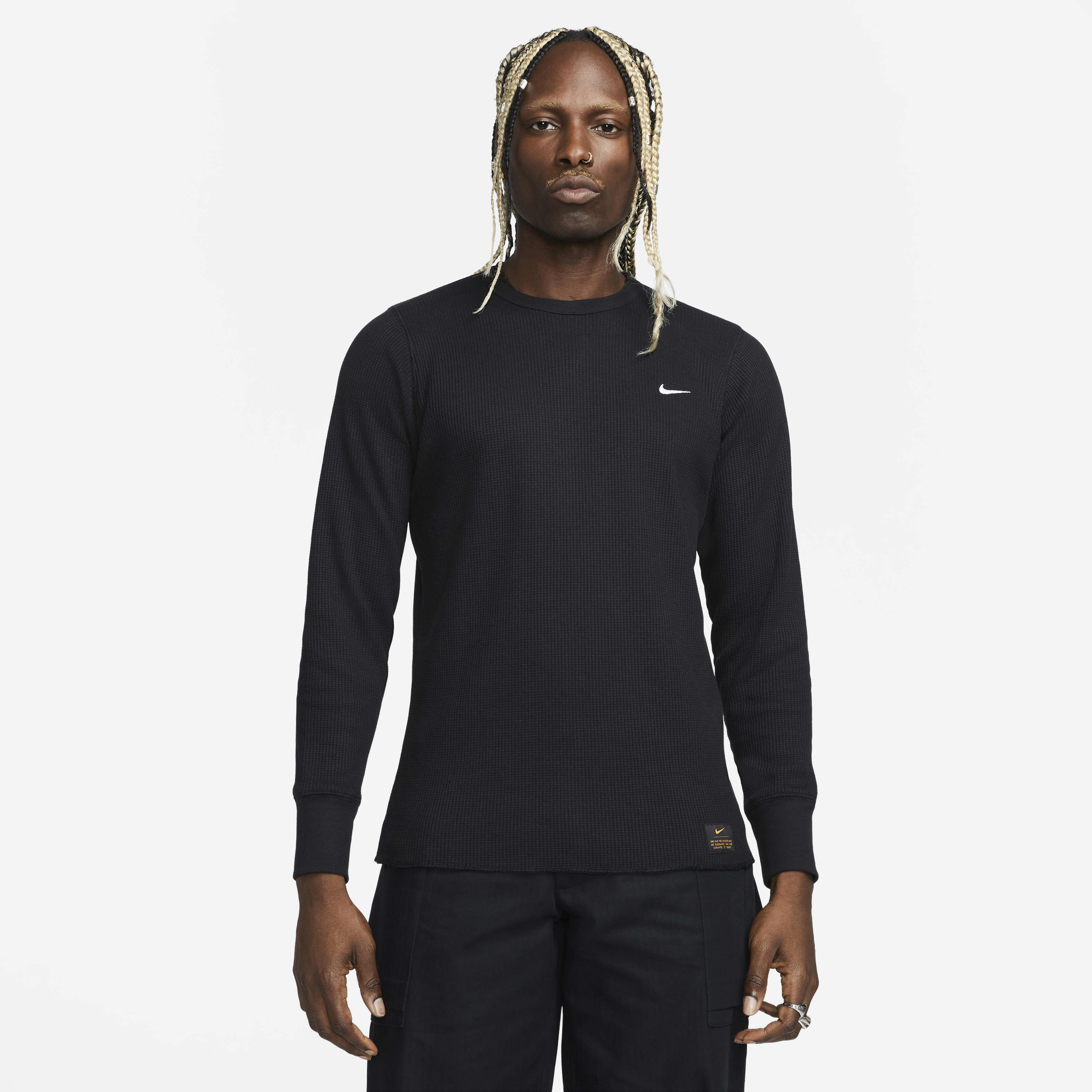 Nike Life Men's Long-Sleeve Heavyweight Waffle Top