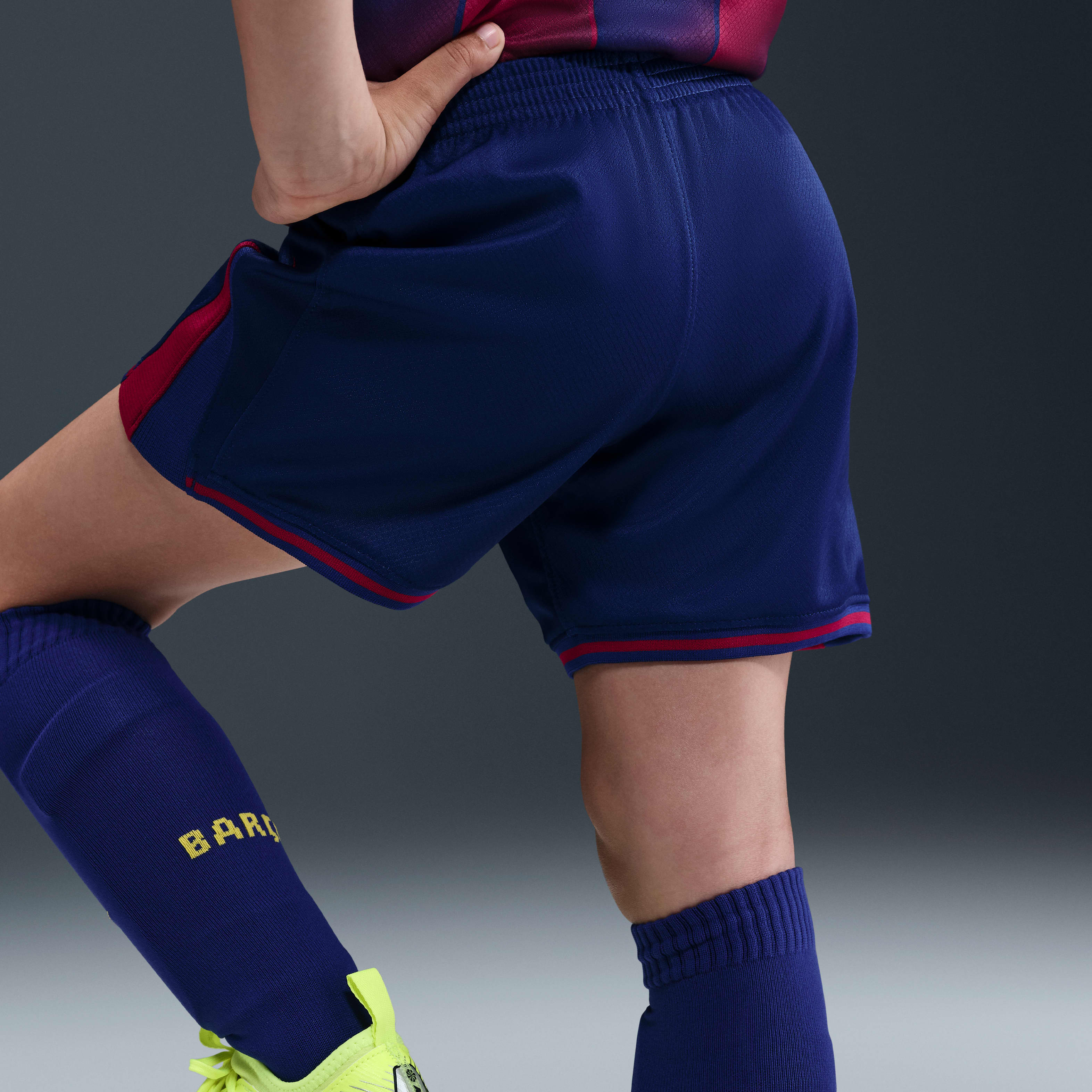 FC Barcelona 2025/26 Stadium Home Little Kids' Nike Soccer Replica 3-Piece Kit