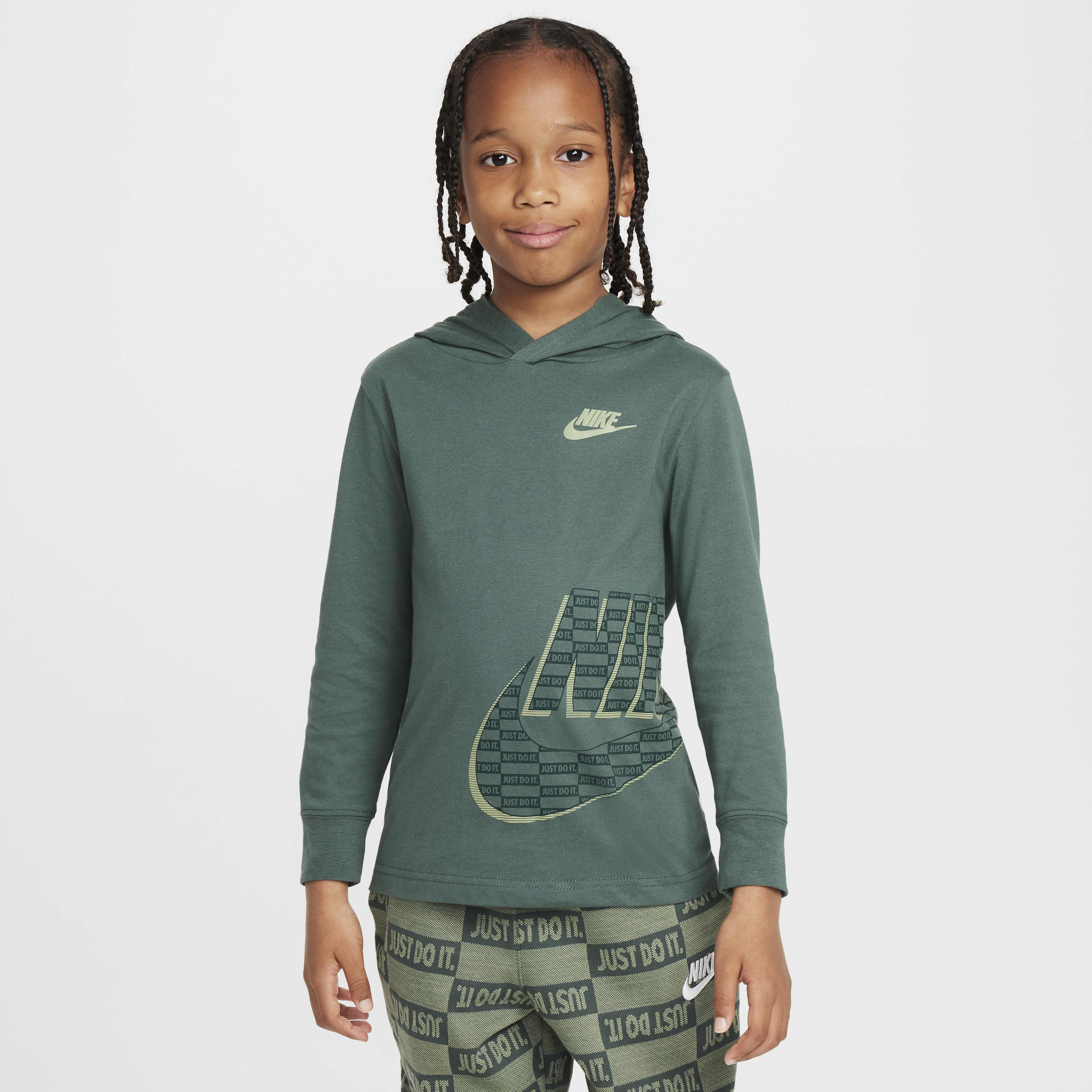 Nike "Just Do It" Little Kids' Futura Wrap Long Sleeve T-Shirt