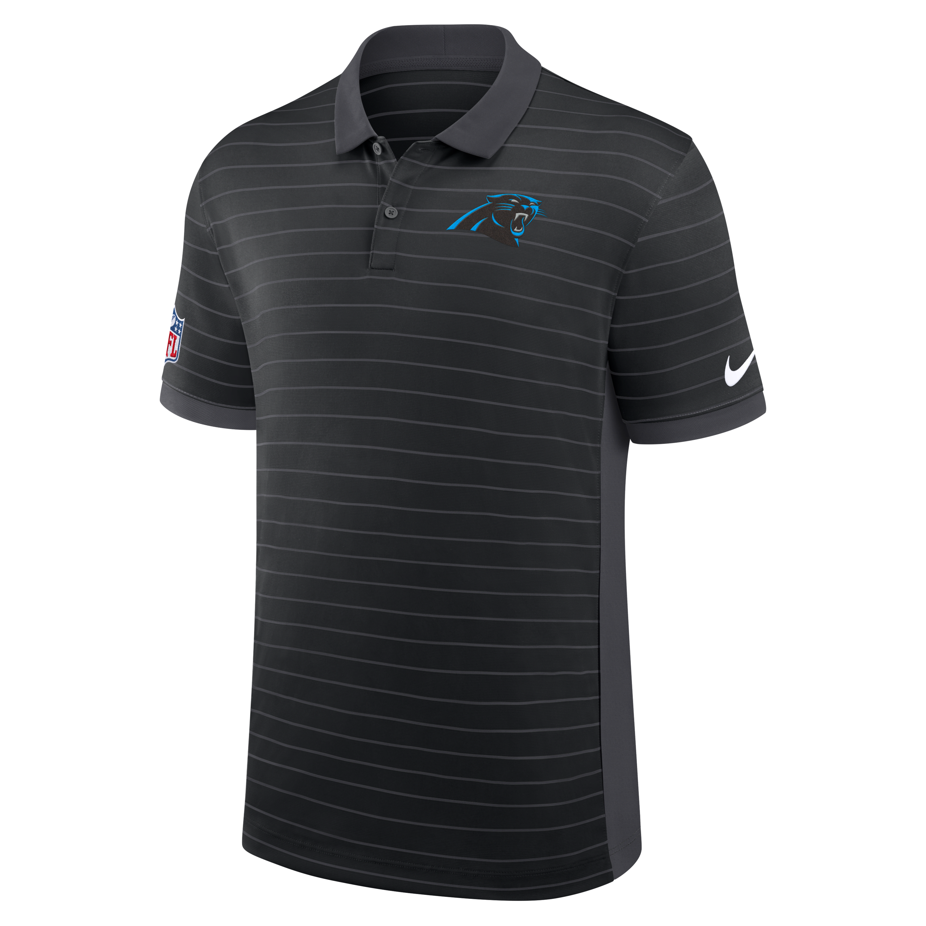 Carolina Panthers Sideline Victory Stripe Men's Nike Dri-FIT NFL Polo