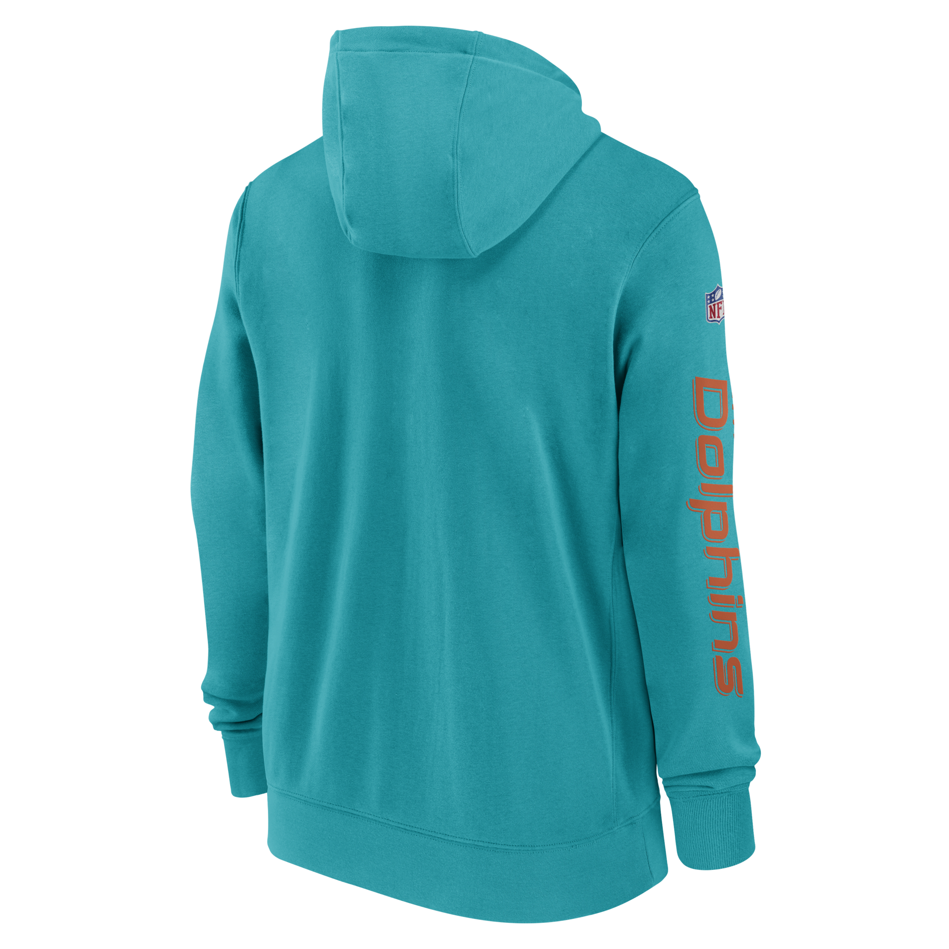 Miami Dolphins Sideline Team Issue Club Men's Nike Full Zip Hoodie