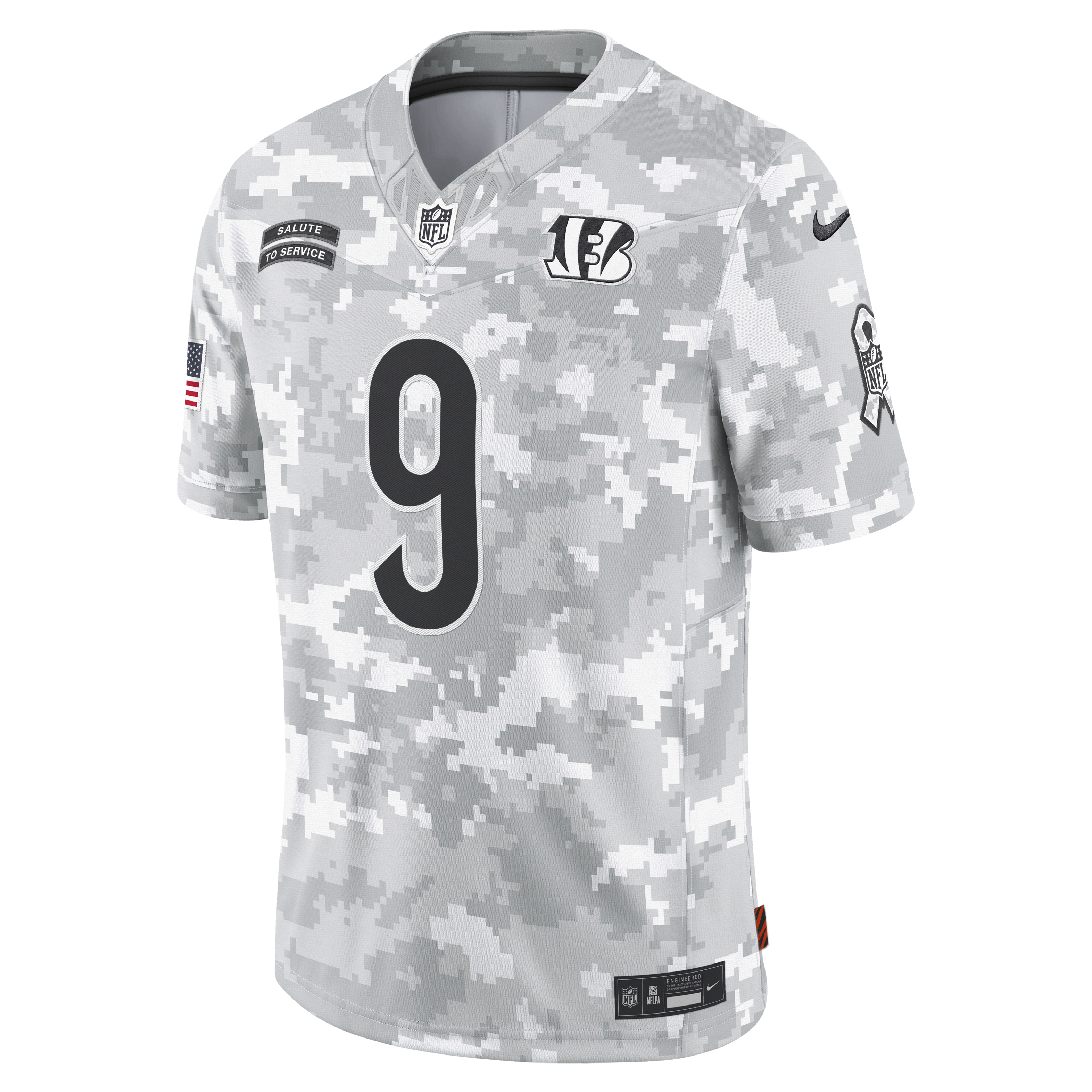 Joe Burrow Cincinnati Bengals Salute to Service Men's Nike Dri-FIT NFL Limited Jersey