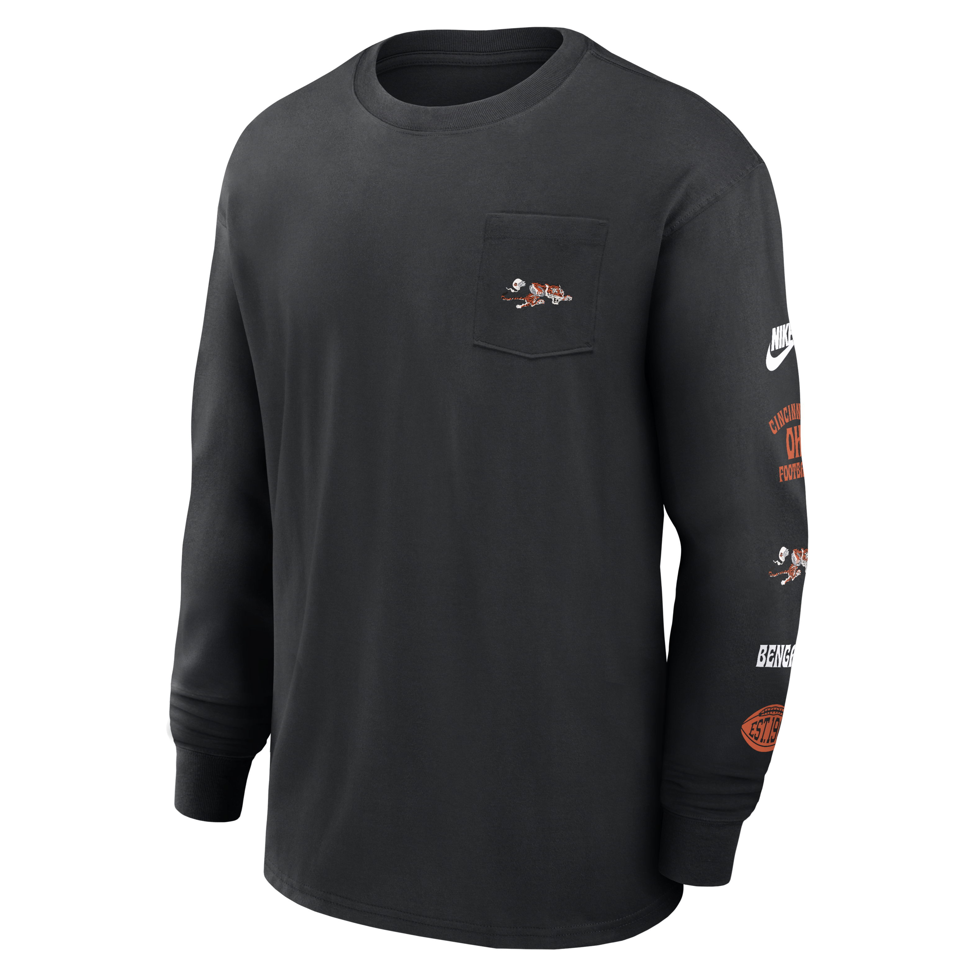 Cincinnati Bengals Rewind Max90 Pocket Men's Nike NFL Long-Sleeve T-Shirt