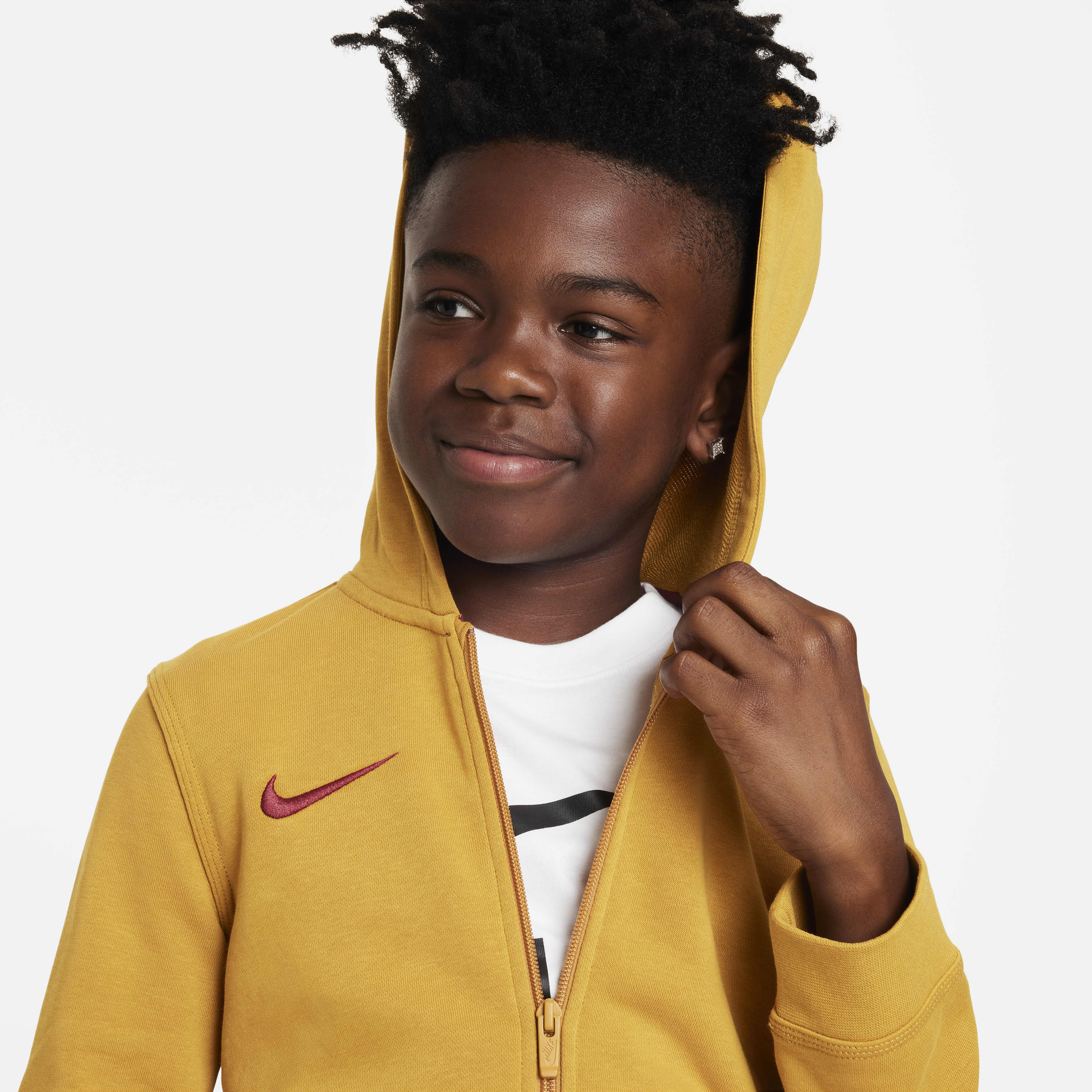 Paris Saint-Germain Club Big Kids' (Boys') Nike Soccer Full-Zip French Terry Hoodie