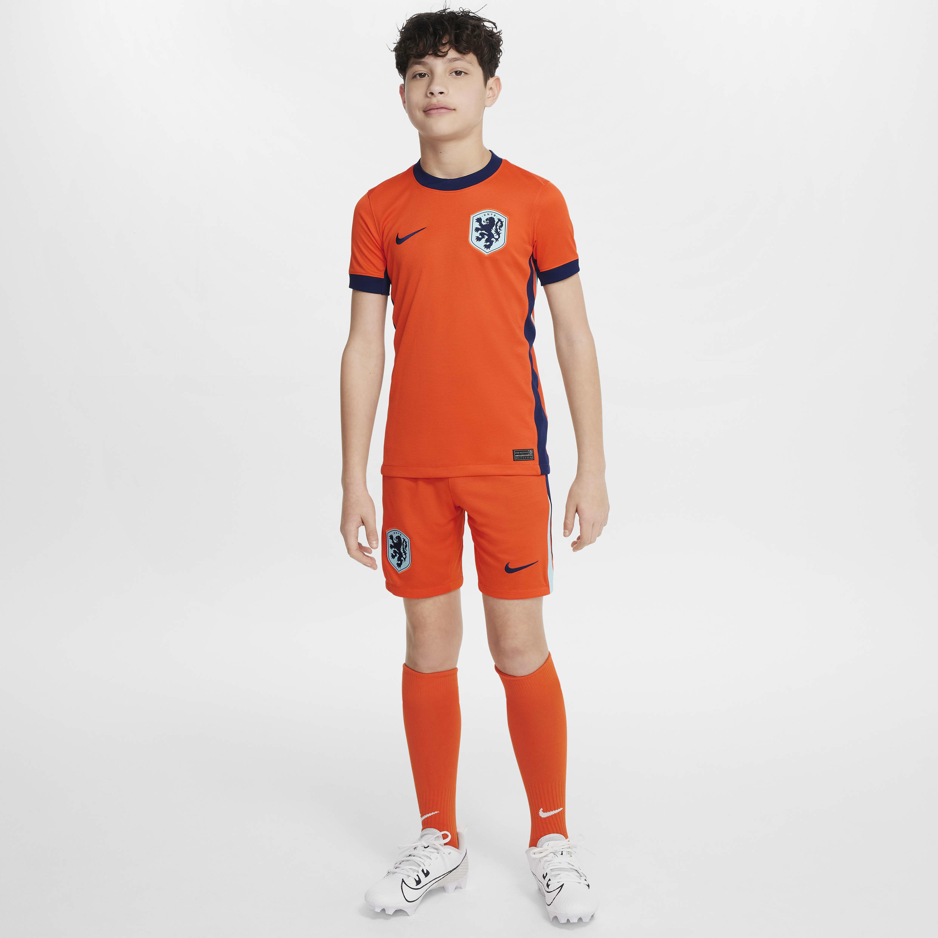 Netherlands (Men's Team) 2024/25 Stadium Home Big Kids' Nike Dri-FIT Soccer Replica Jersey