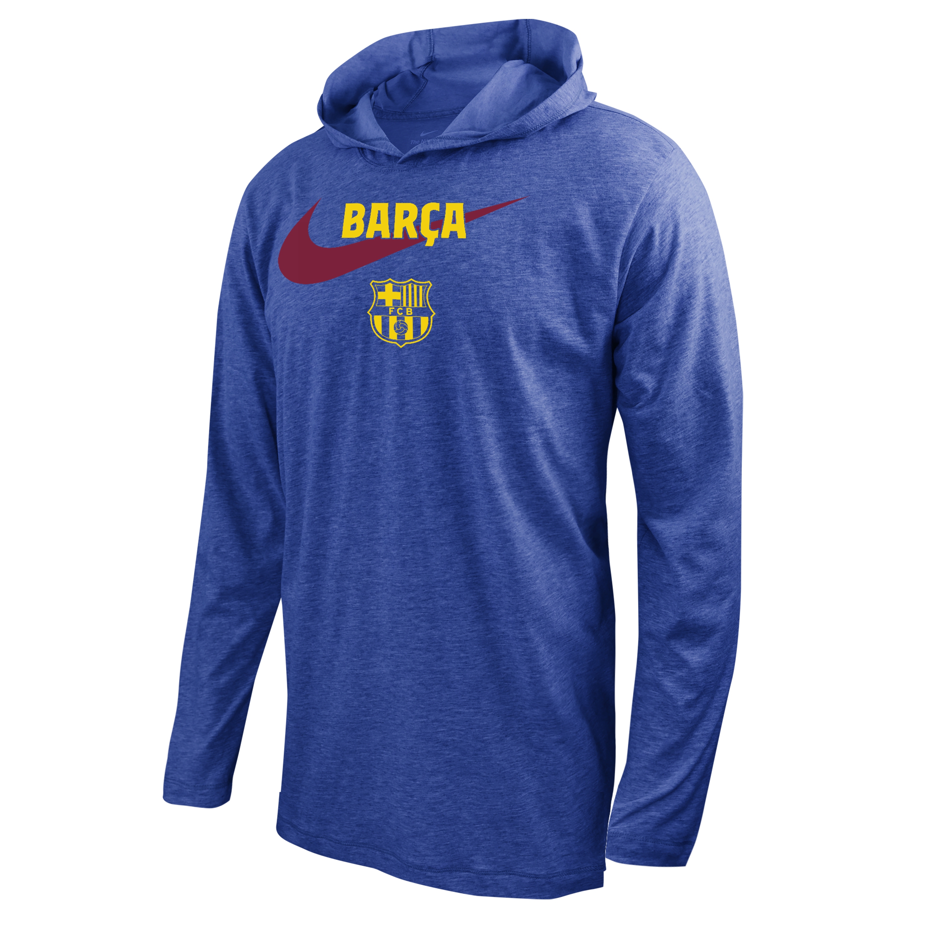 FC Barcelona Men's Nike Soccer Long-Sleeve Hooded T-Shirt