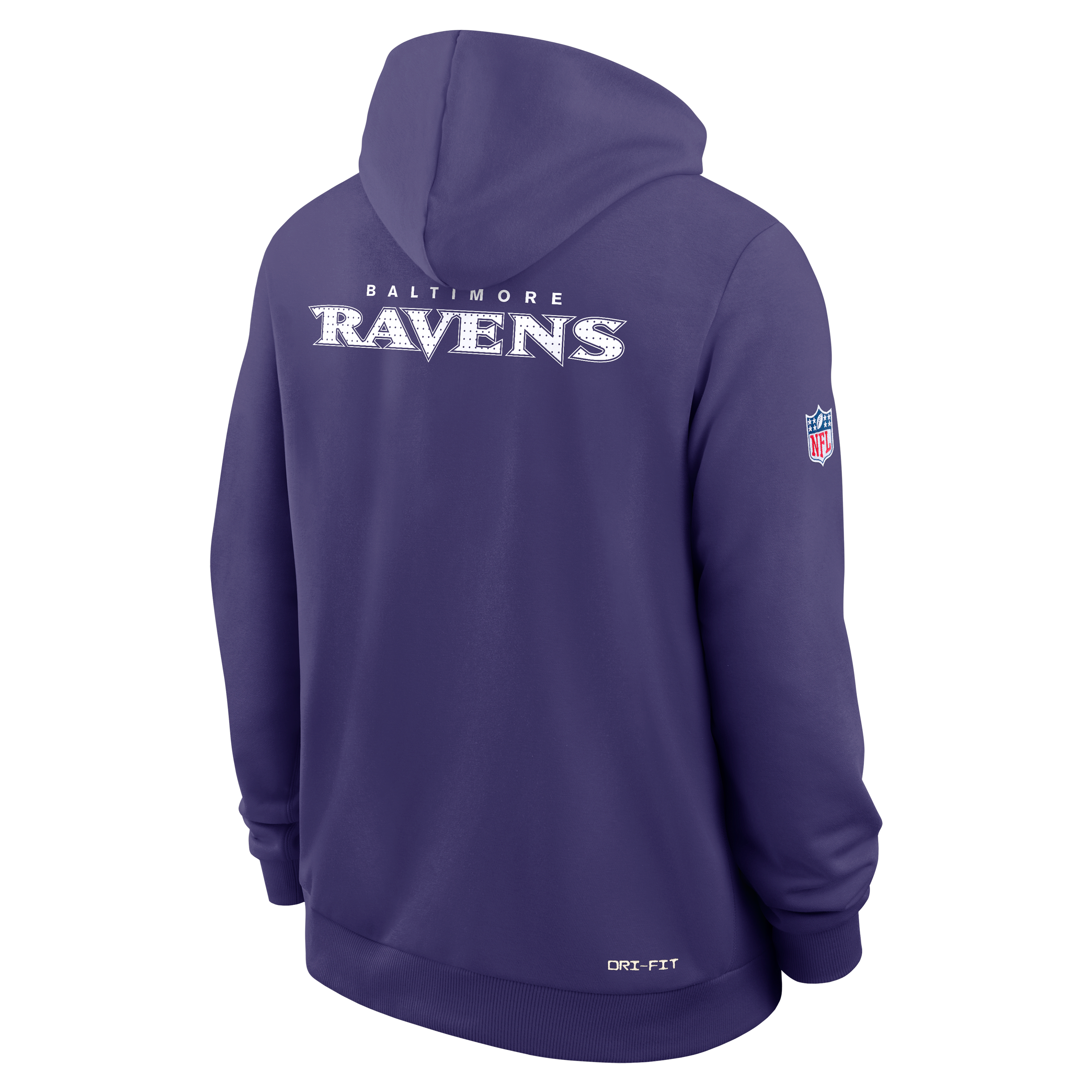 Baltimore Ravens Initial Home Sideline Men's Nike Dri-FIT NFL Pullover Hoodie
