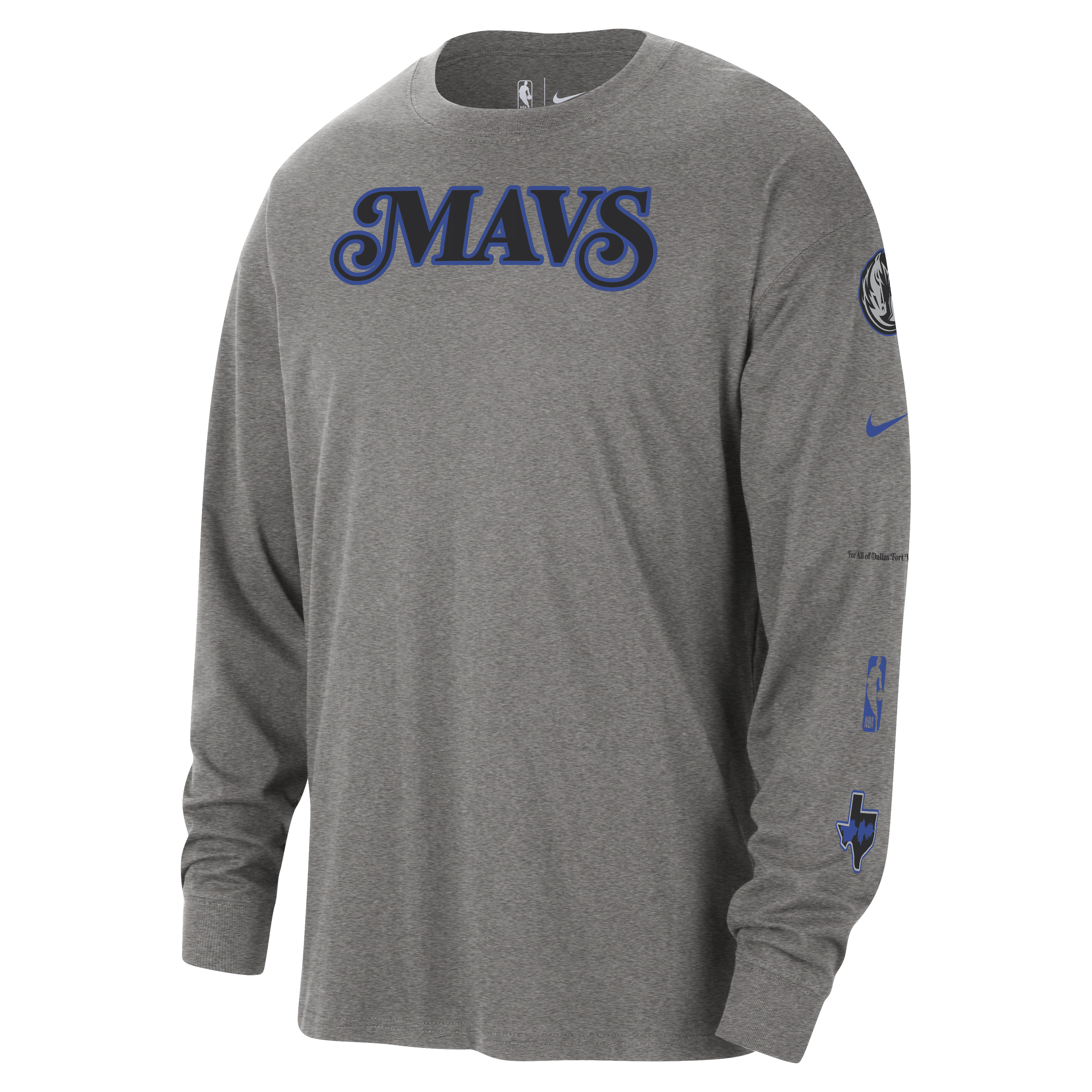 Dallas Mavericks 2023/24 City Edition Men's Nike NBA Max90 Long-Sleeve T-Shirt