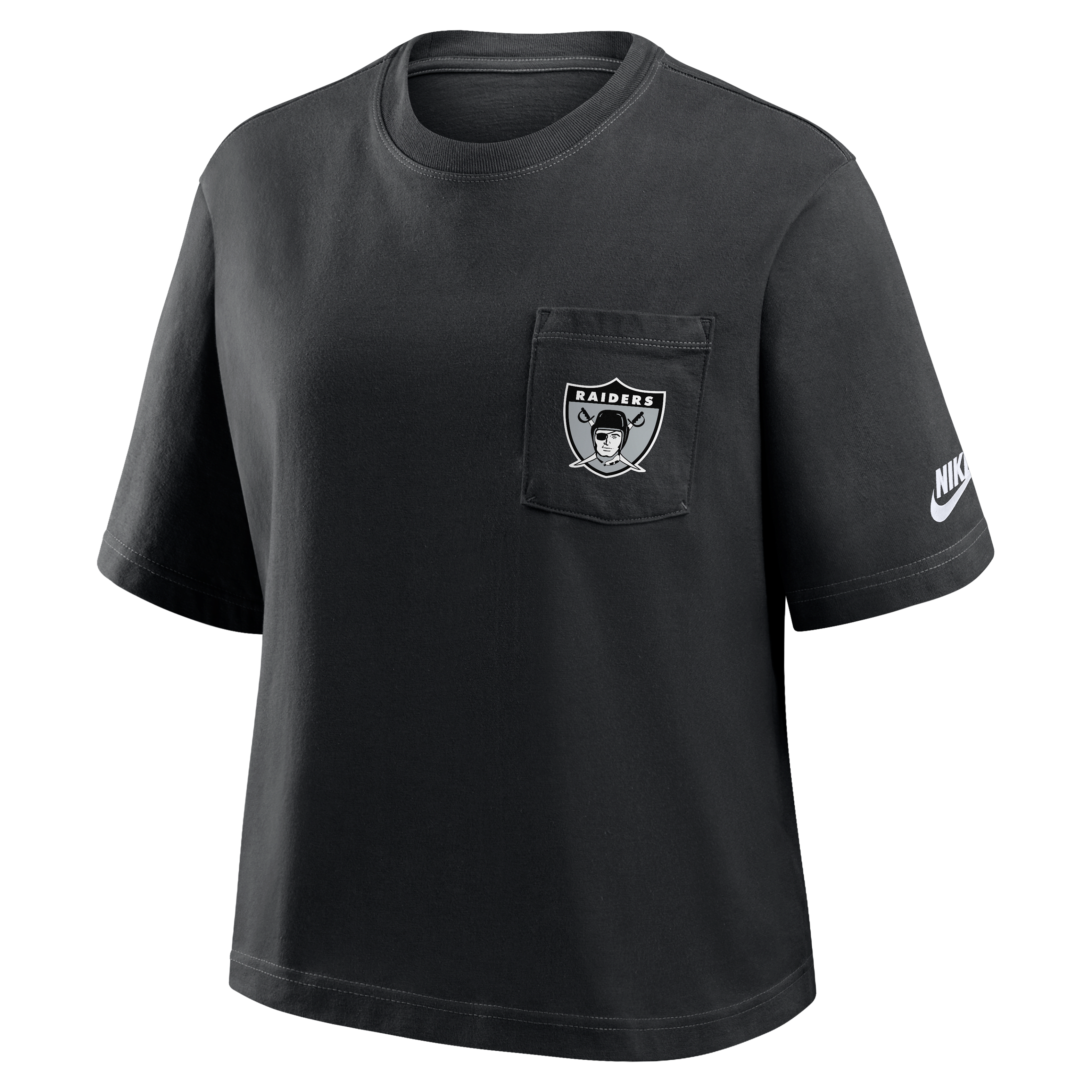 Las Vegas Raiders Rewind Pocket Boxy Women's Nike NFL T-Shirt