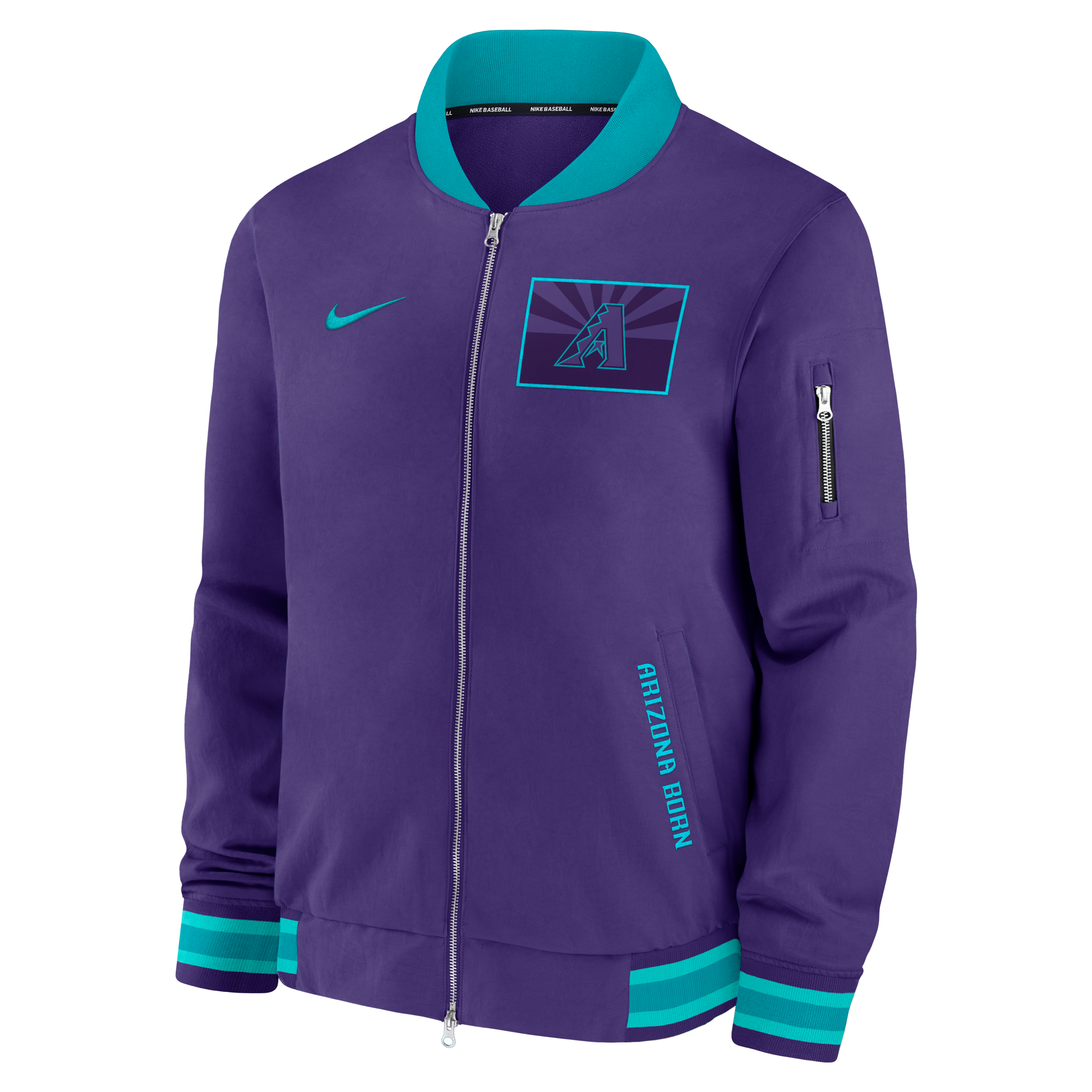 Arizona Diamondbacks Authentic Collection City Connect Men's Nike MLB Full-Zip Bomber Jacket