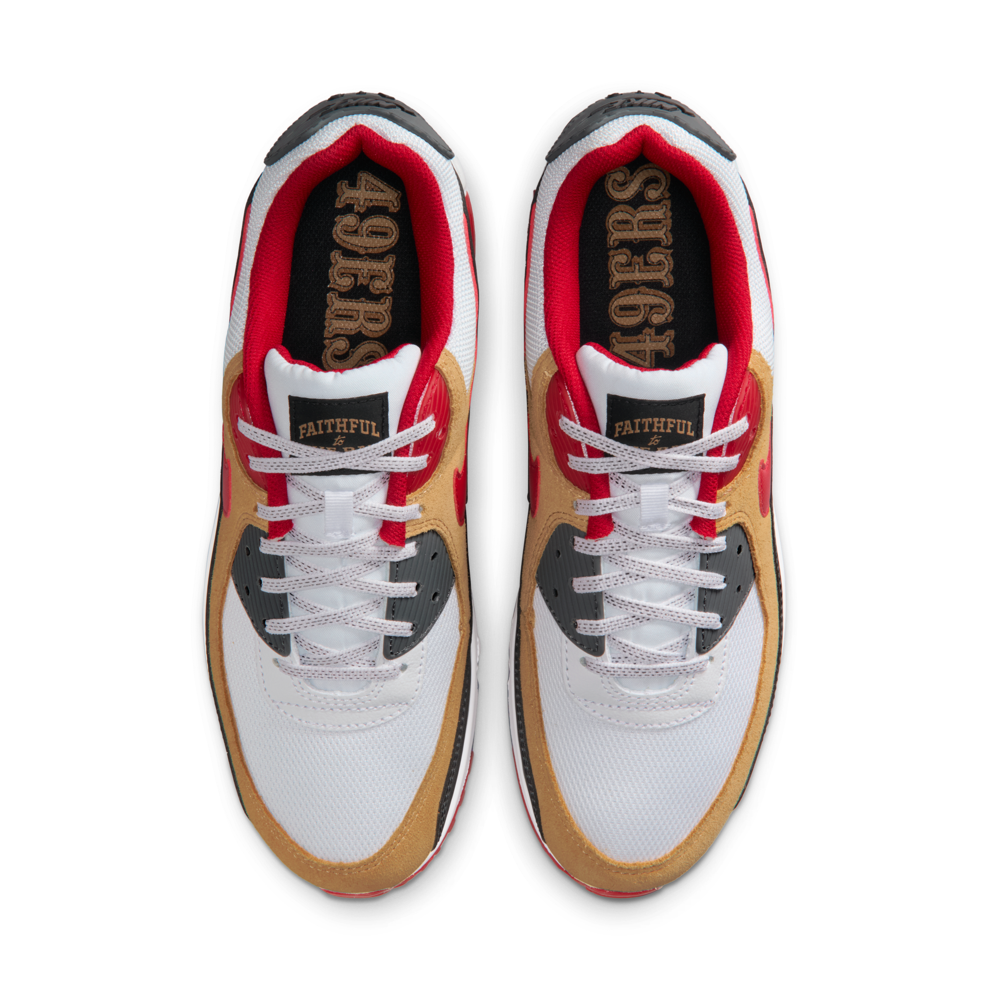 San Francisco 49ers Air Max 90 Men's Nike Shoes