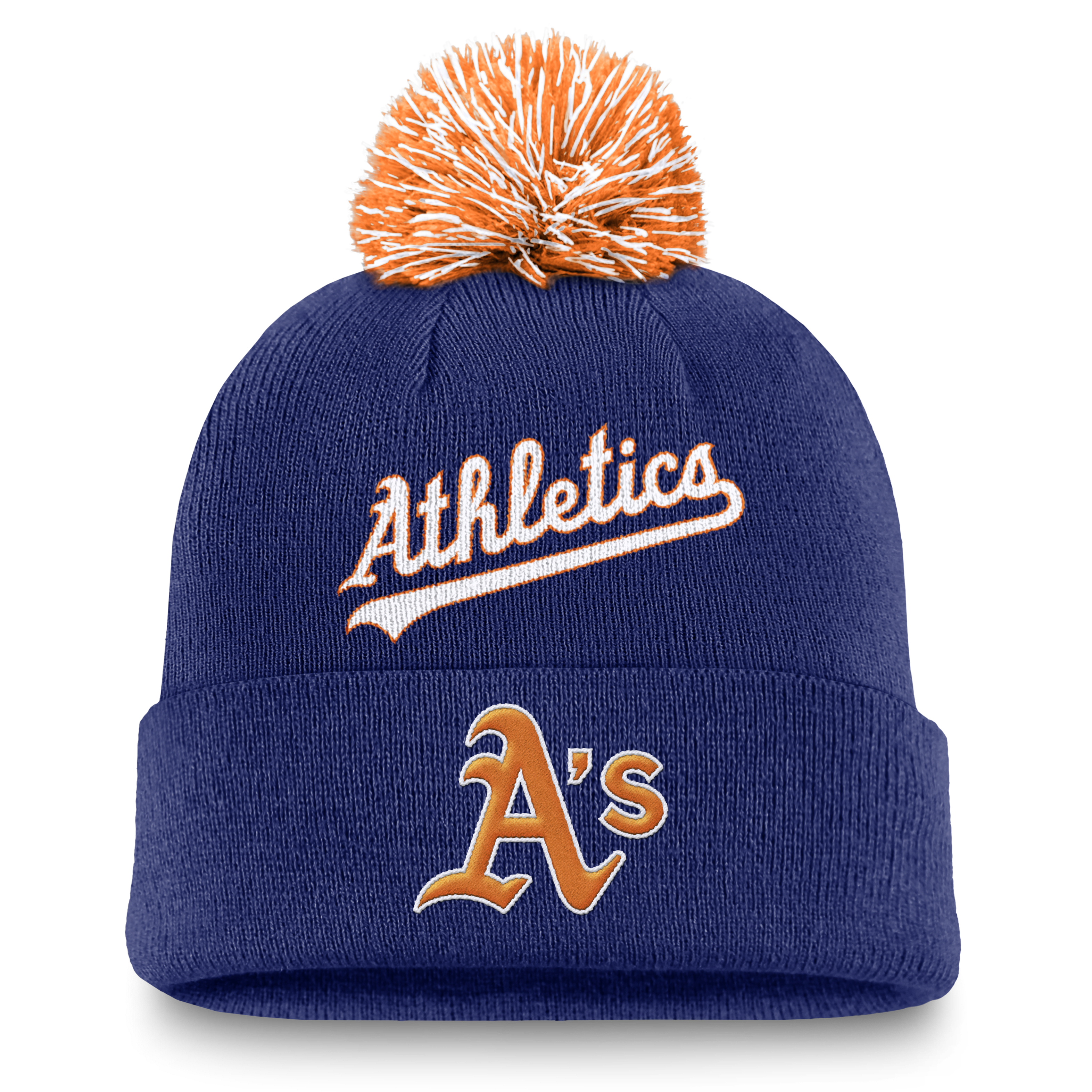 Oakland Athletics Peak Men's Nike MLB Cuffed Pom Beanie