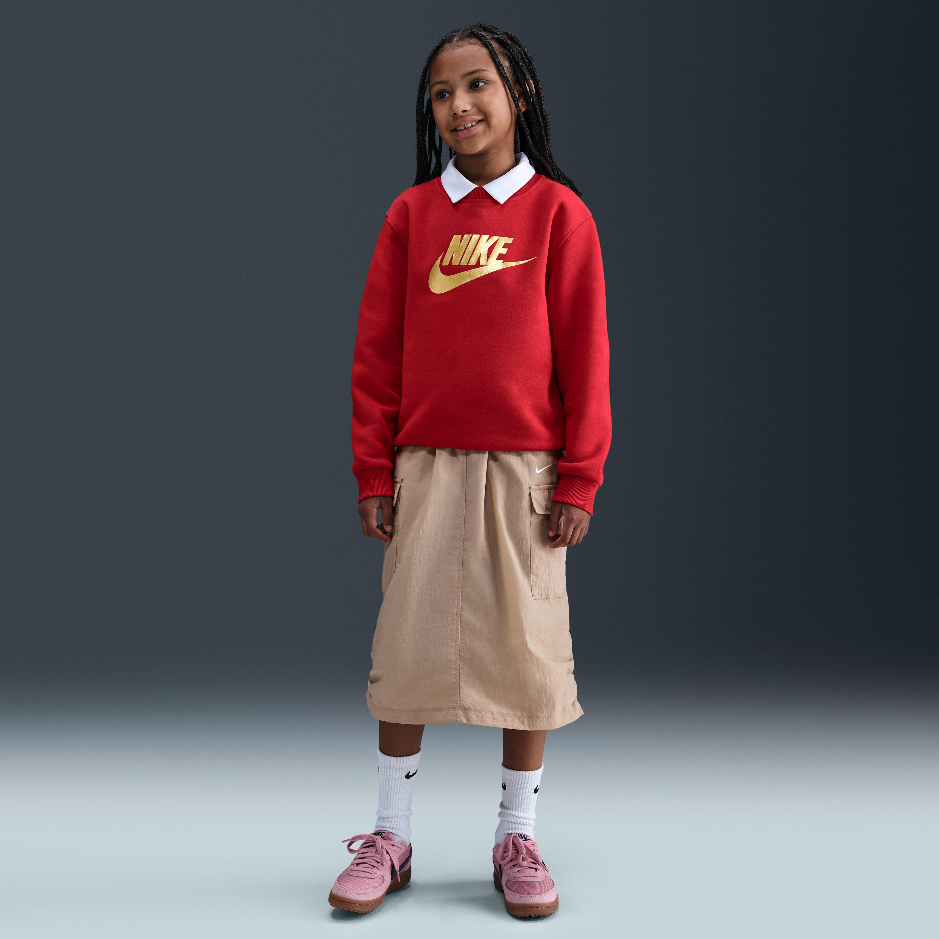 Nike Sportswear Club Fleece Big Kids' Crew-Neck Sweatshirt