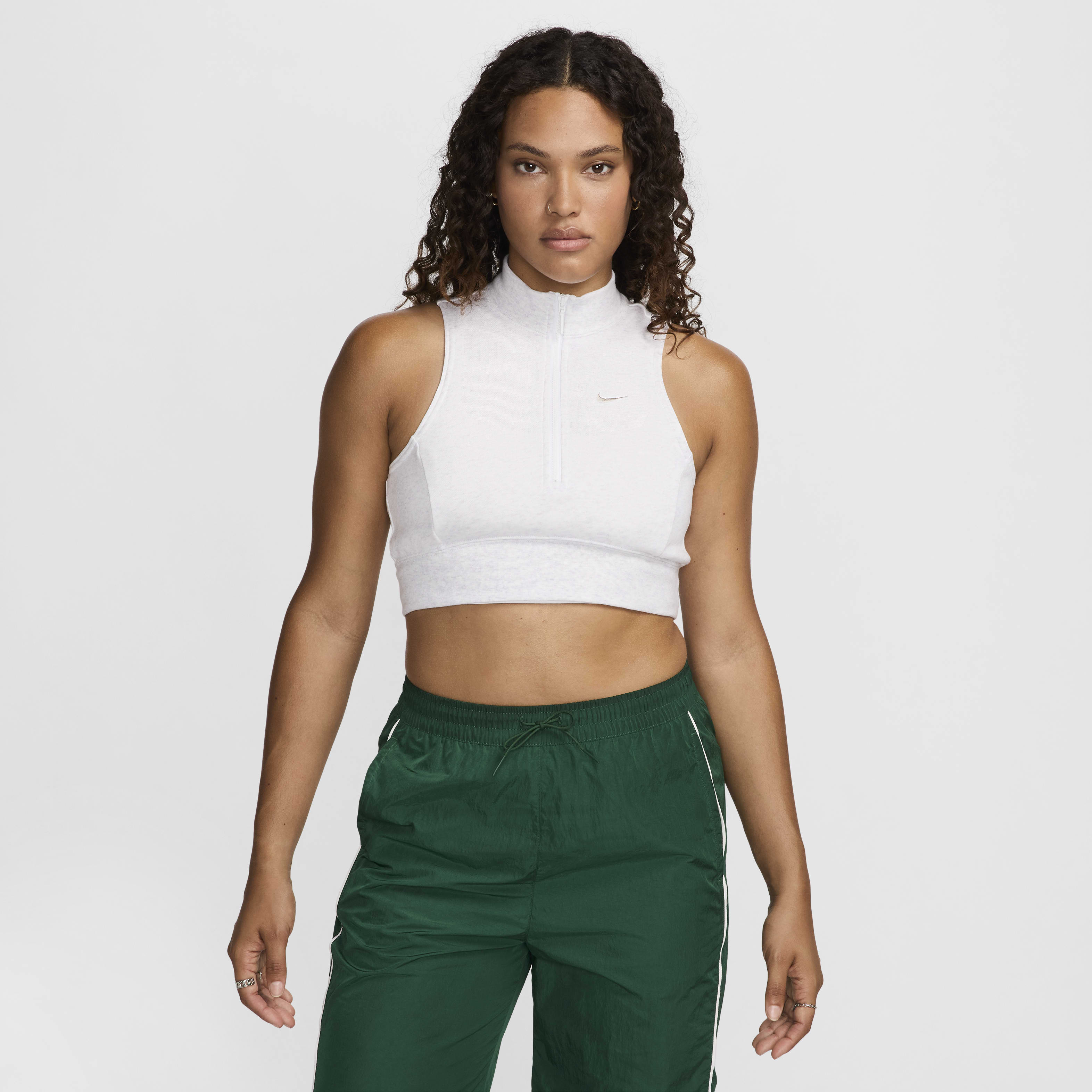 Nike Sportswear Chill Terry Women's Slim Cropped 1/2-Zip French Tank Top