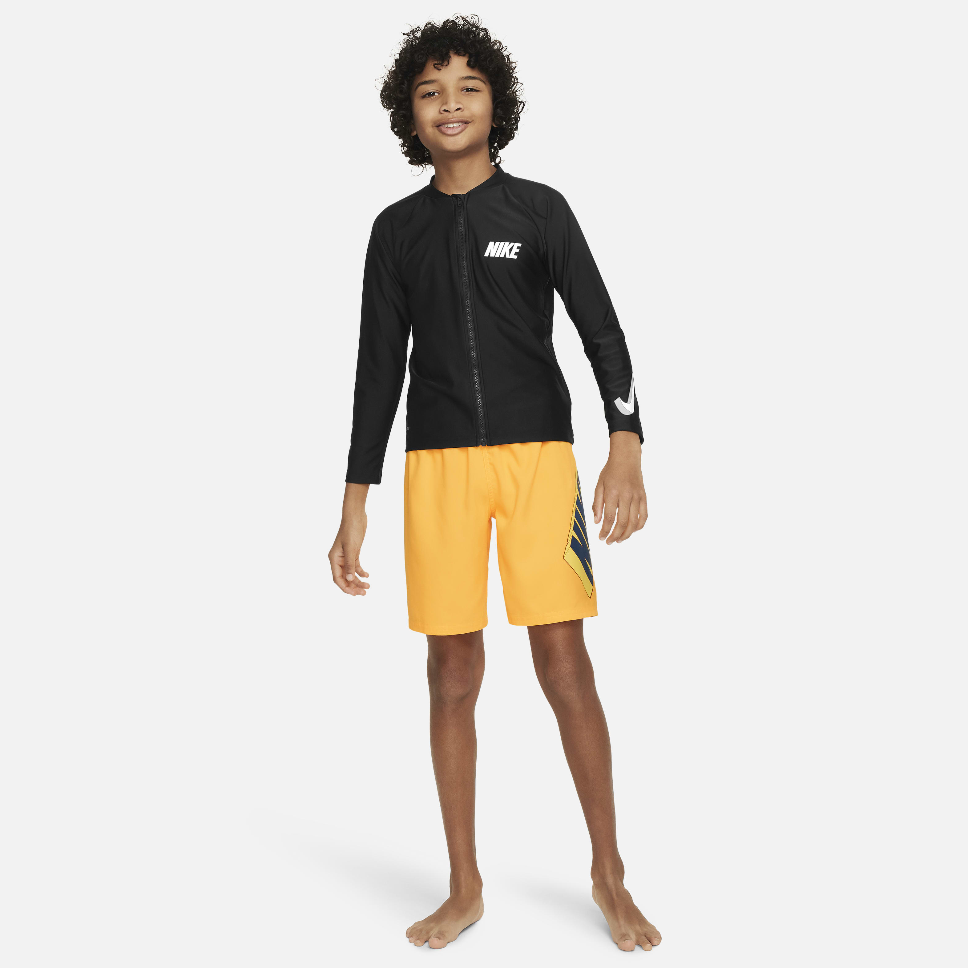 Nike Swim 3-D Swoosh Big Kids' (Boys') Long-Sleeve Zip Hydroguard