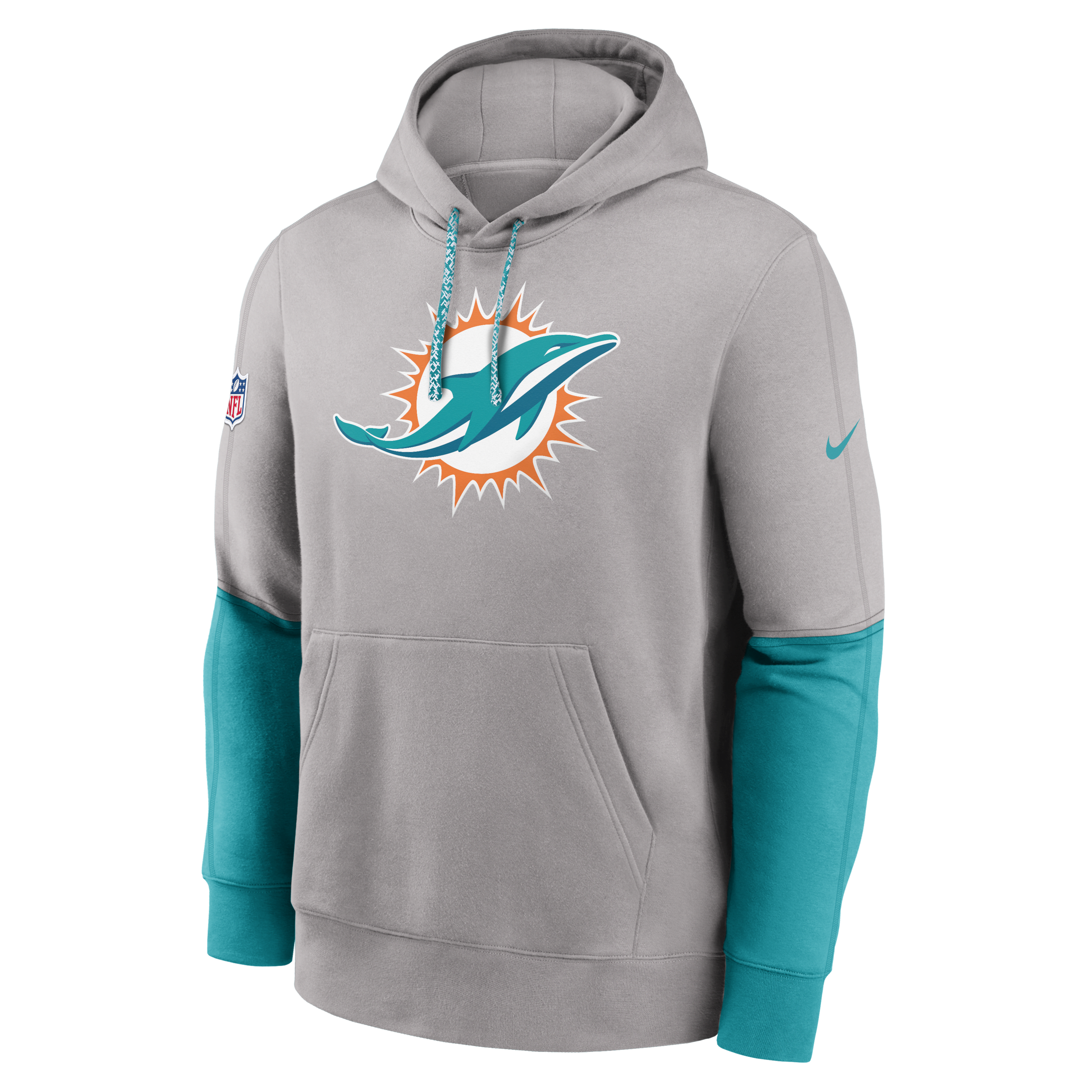 Miami Dolphins Sideline Team Issue Club Men's Nike NFL Pullover Hoodie