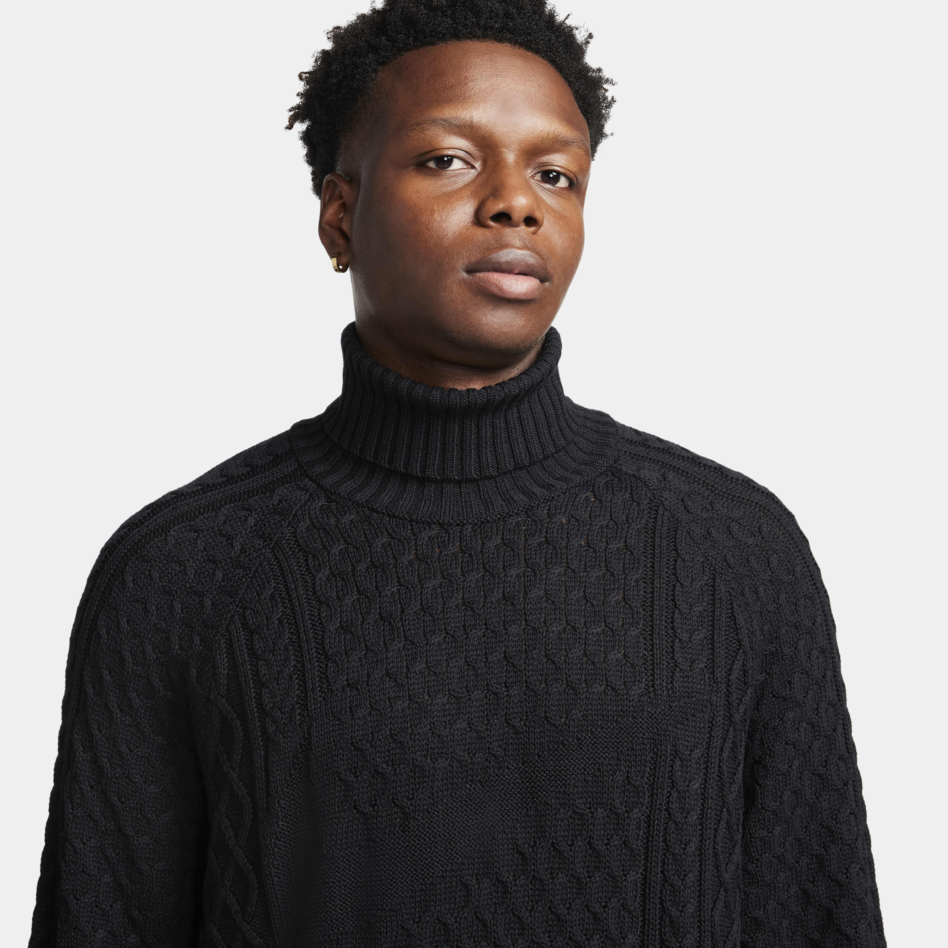 Nike Life Men's Cable Knit Turtleneck Sweater