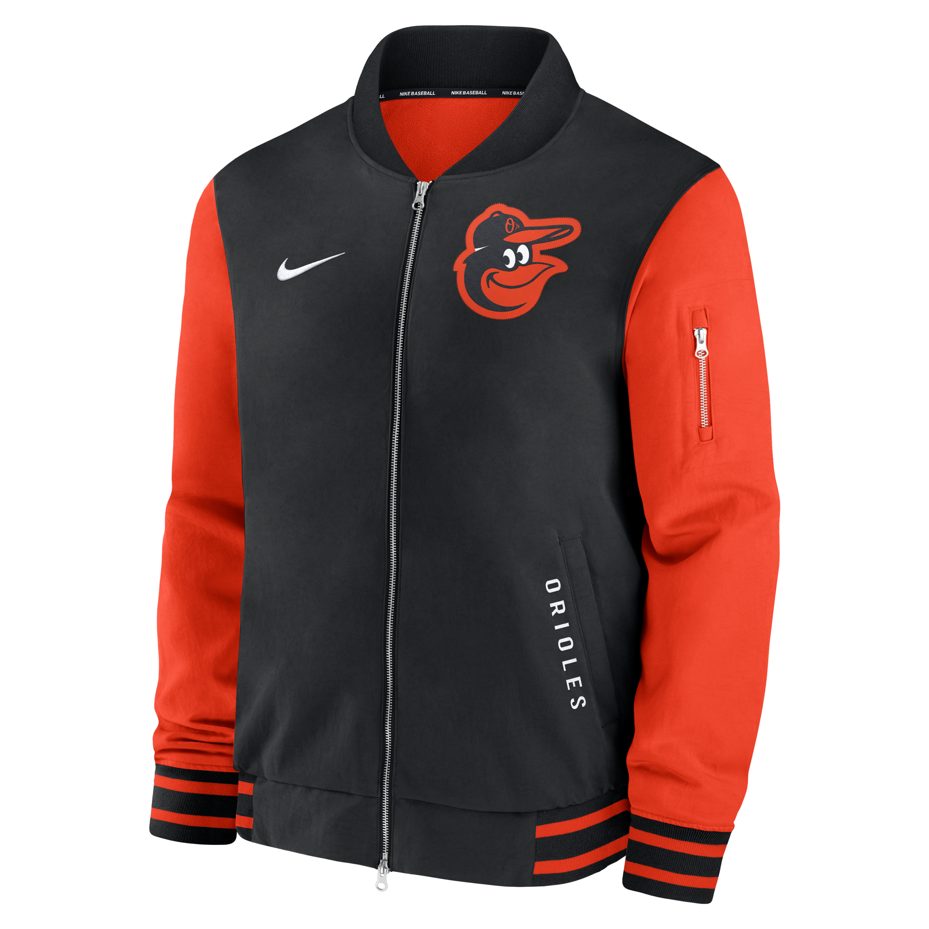 Baltimore Orioles Authentic Collection Dugout Men's Nike MLB Full-Zip Bomber Jacket