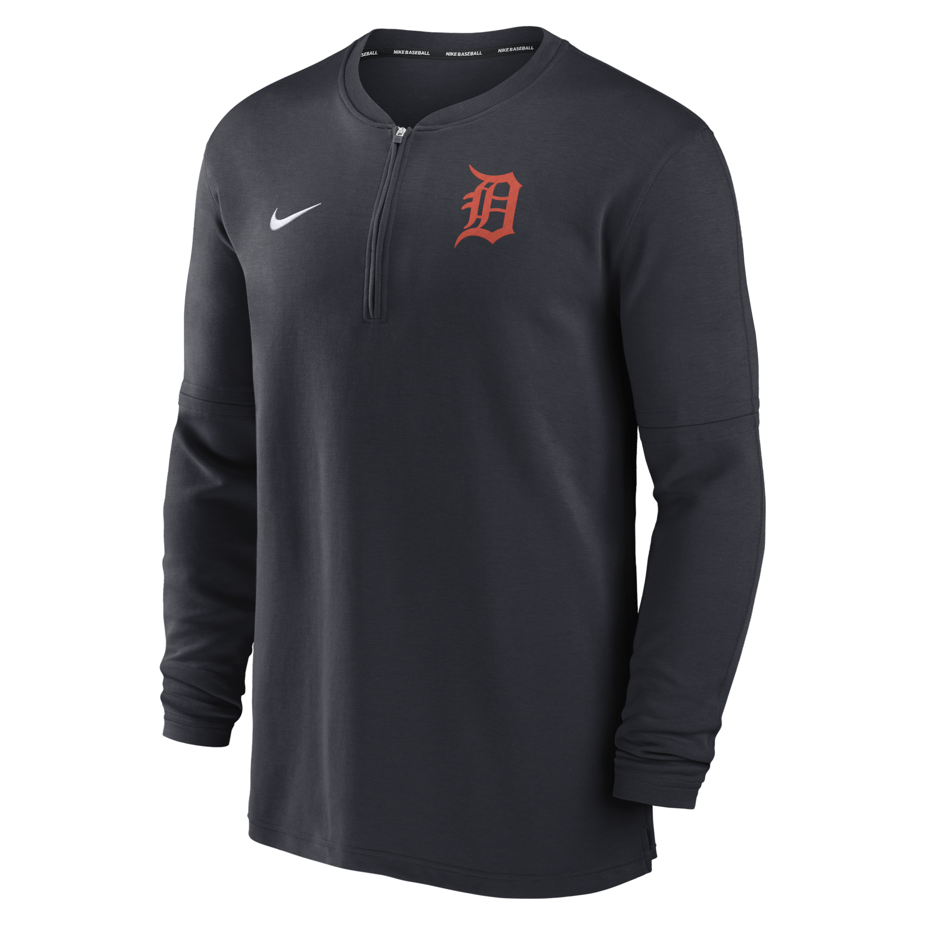 Detroit Tigers Authentic Collection Game Time Men's Nike Dri-FIT MLB 1/2-Zip Long-Sleeve Top