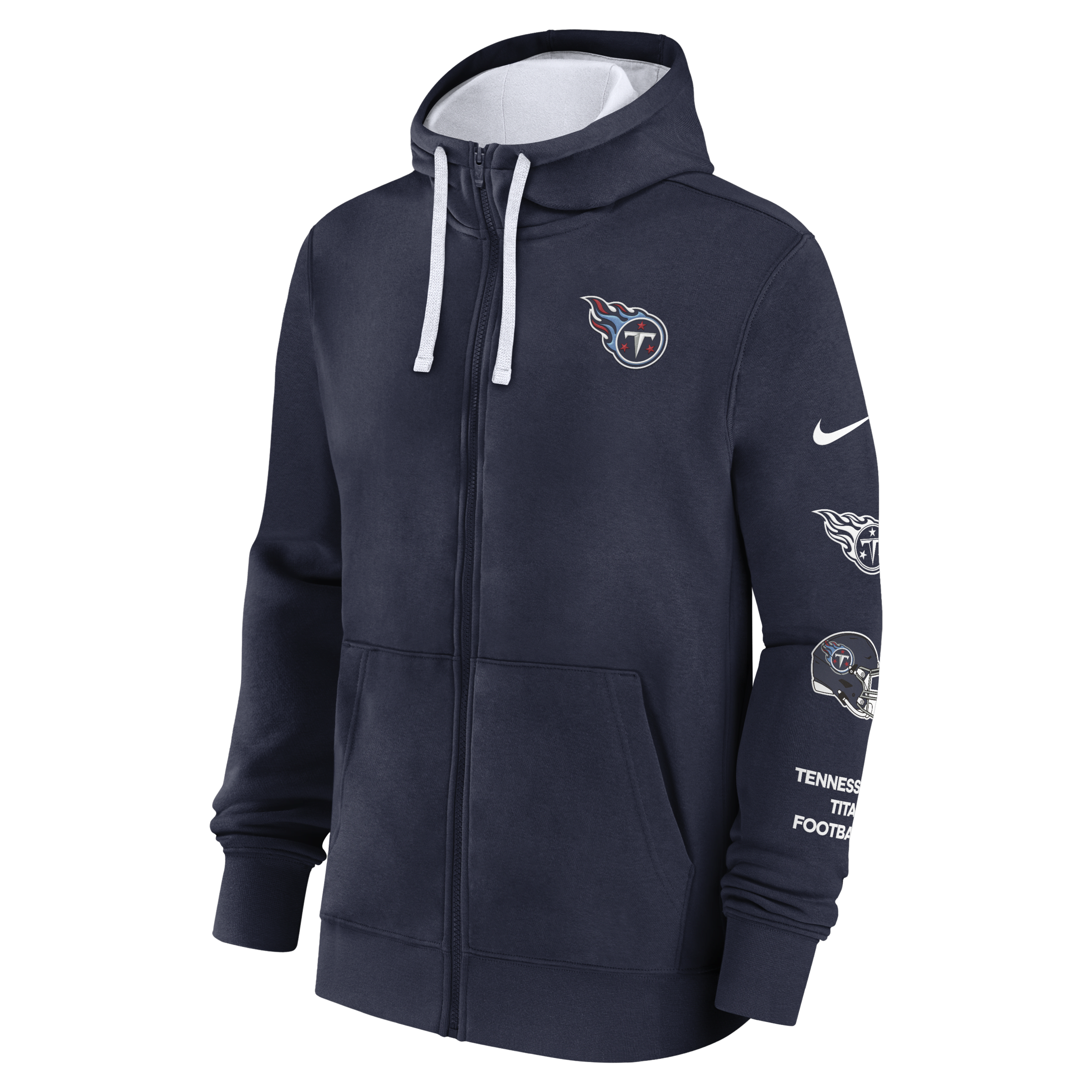 Tennessee Titans Club Men's Nike NFL Full-Zip Hoodie