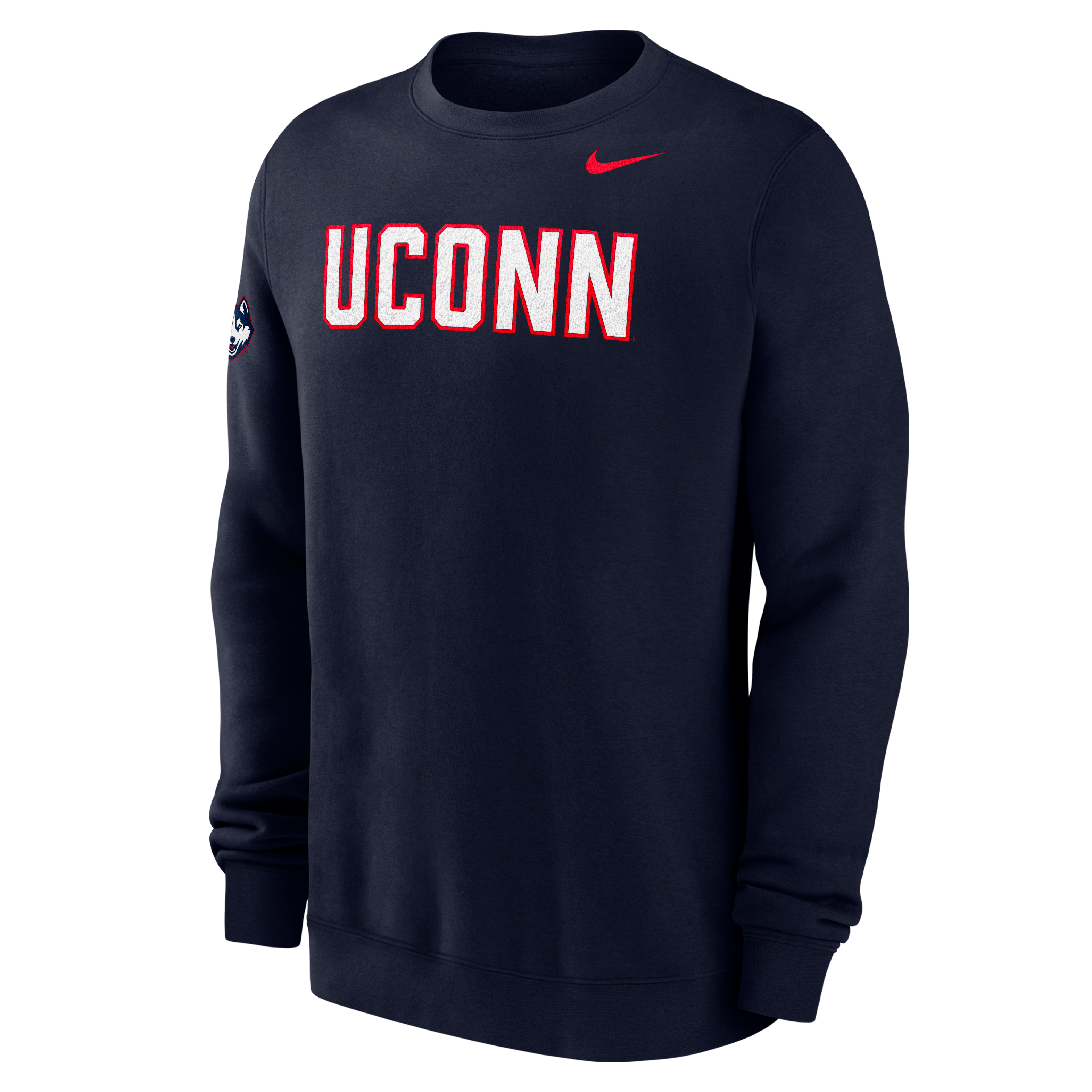 UConn Club Fleece Men's Nike College Crew-Neck Sweatshirt