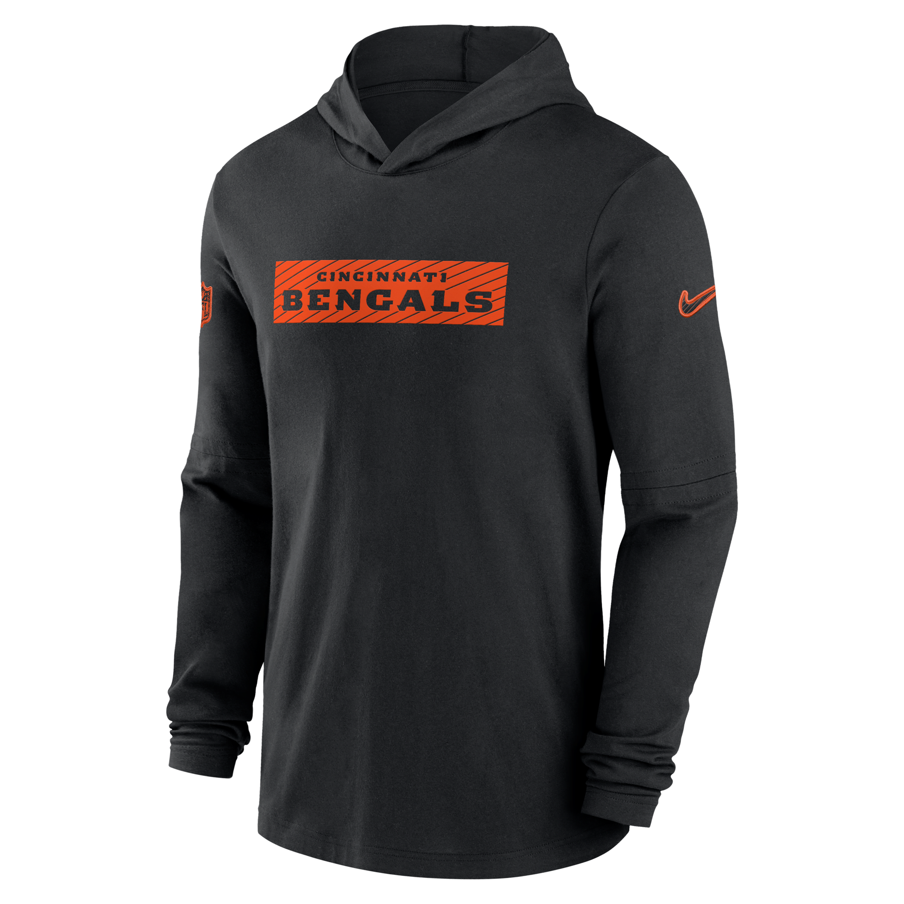 Cincinnati Bengals Sideline Men's Nike Dri-FIT NFL Long-Sleeve Hooded Top