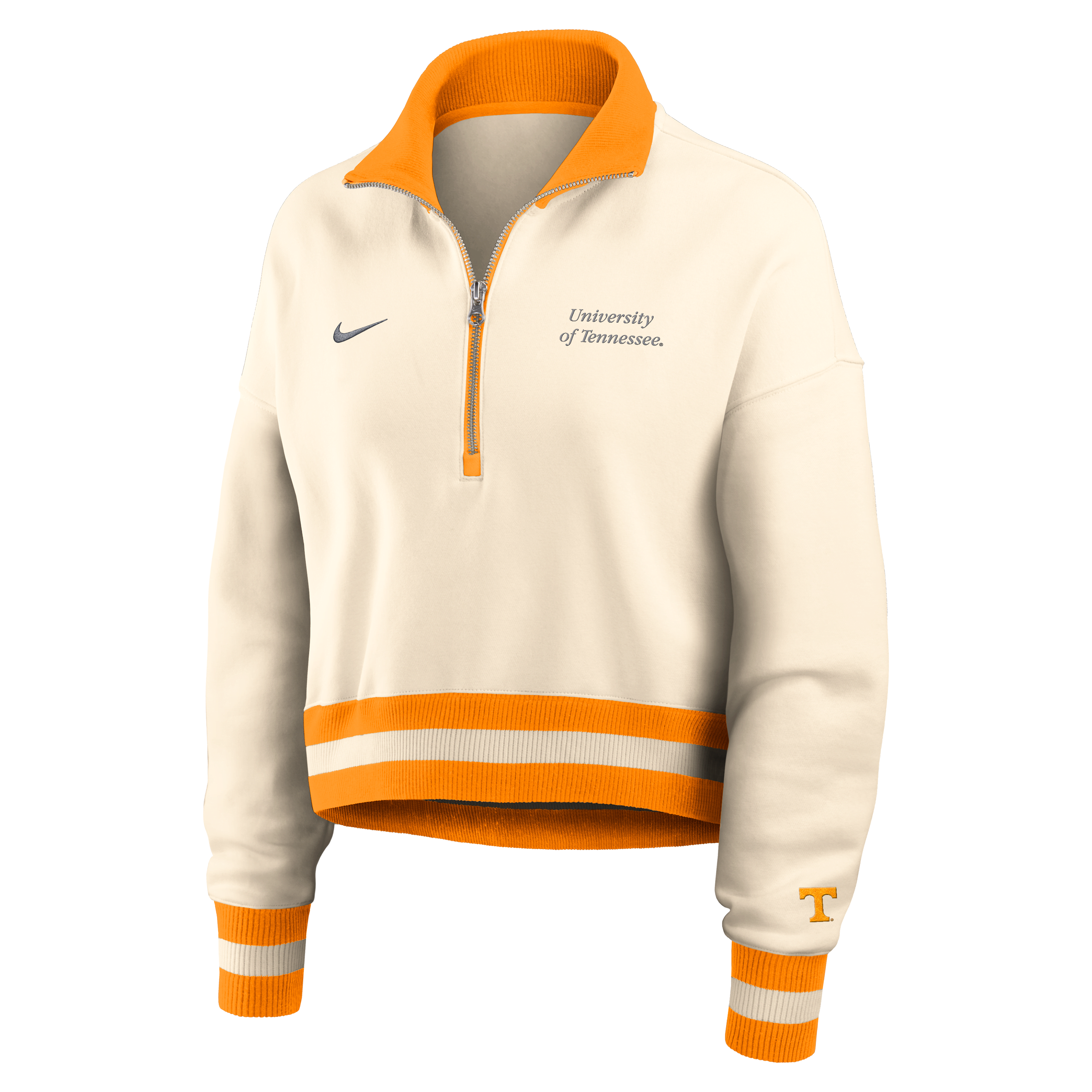 Tennessee Legacy Women's Nike College Cropped 1/4-Zip Crew