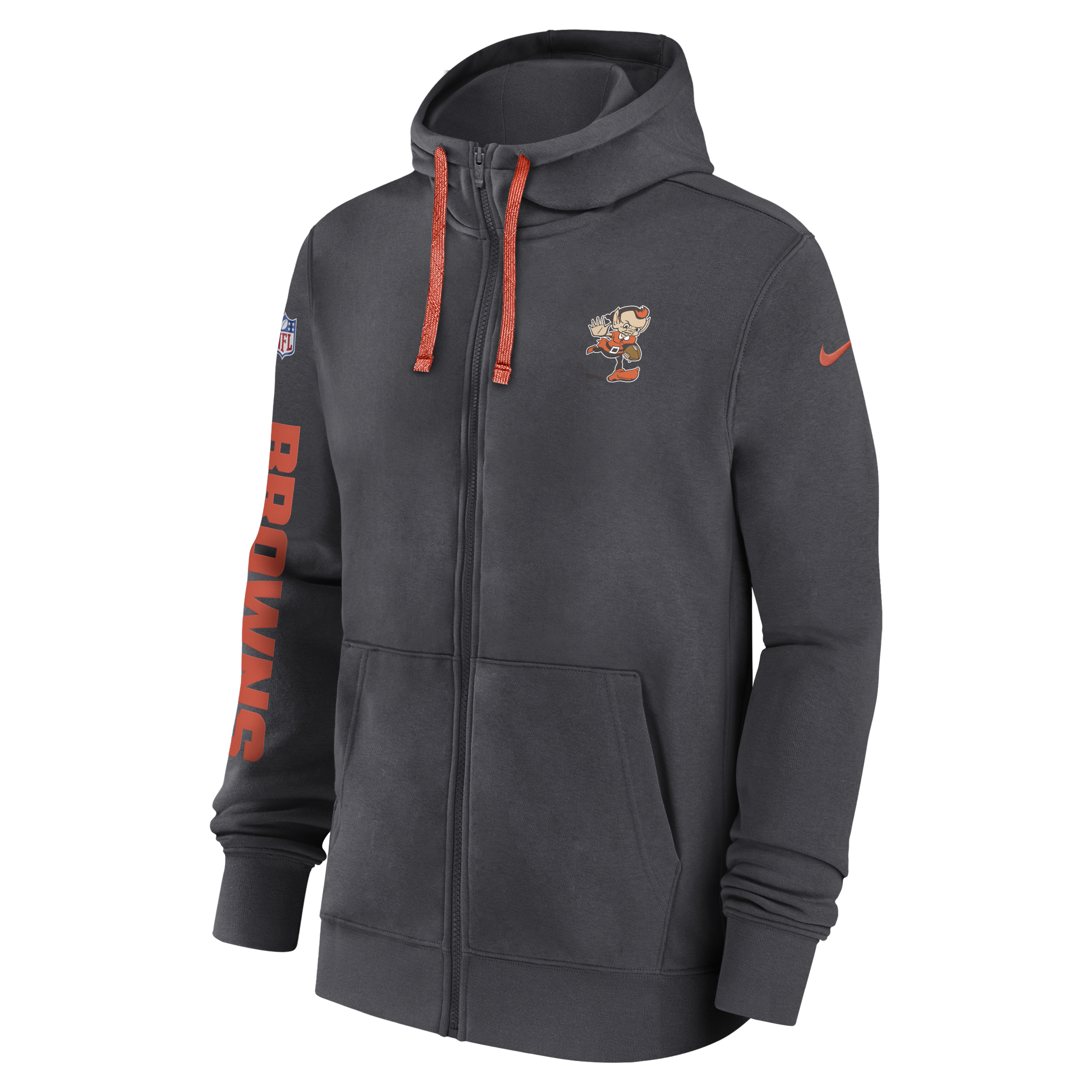 Cleveland Browns Sideline Team Issue Club Men's Nike Full Zip Hoodie