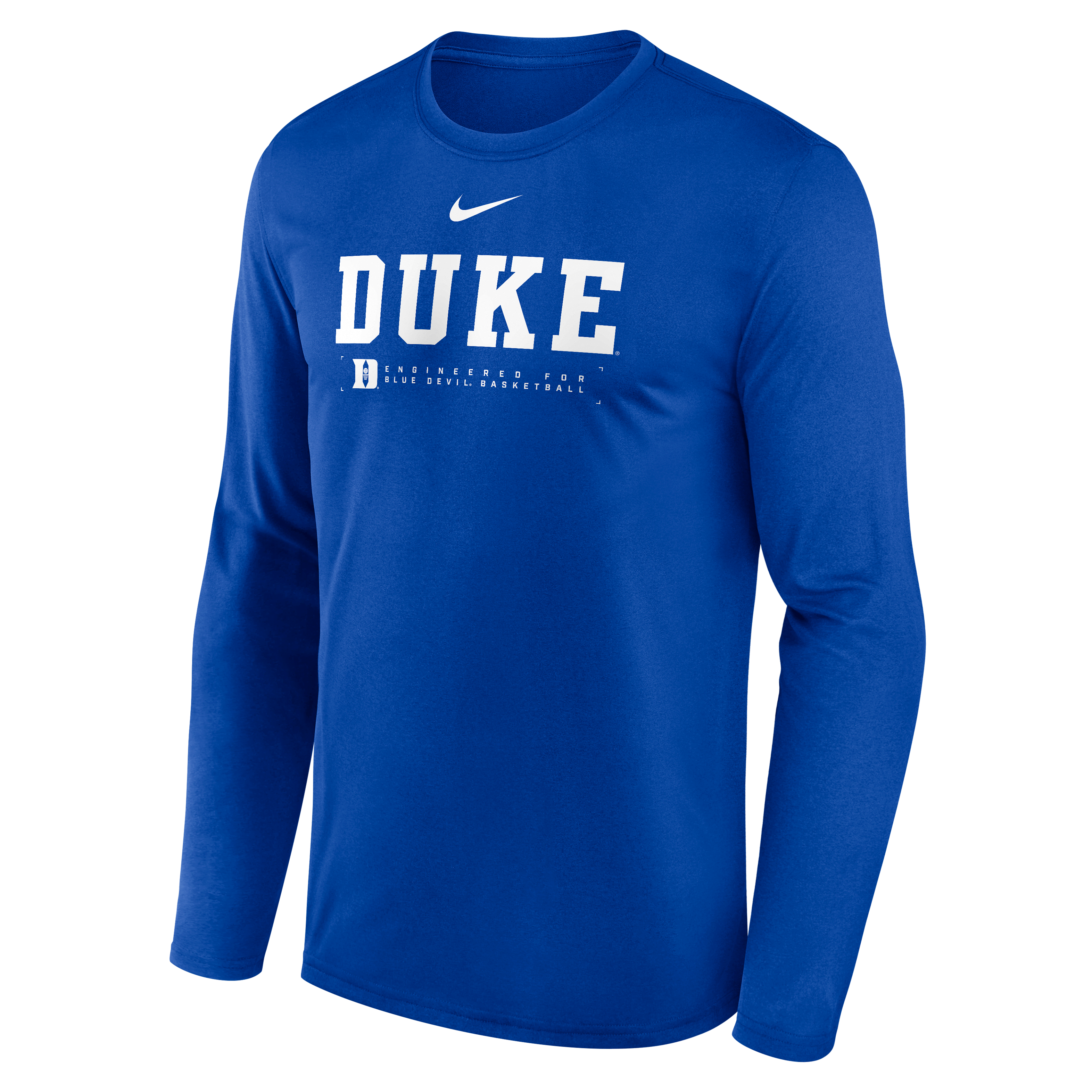 Duke Courtside Basketball Shootaround Legend Men's Nike Dri-FIT College Long-Sleeve T-Shirt