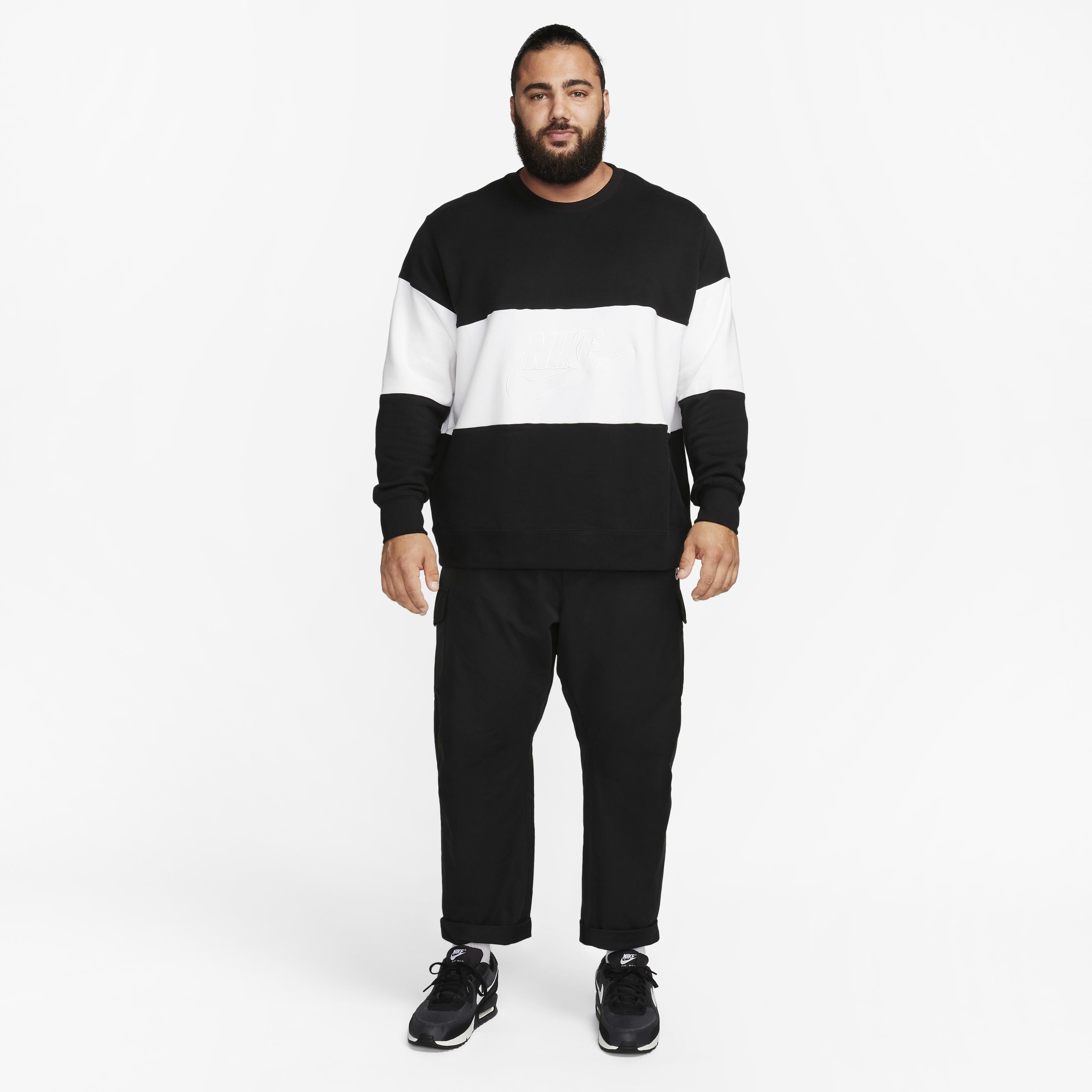 Nike Club Men's French Terry Color-Blocked Crew