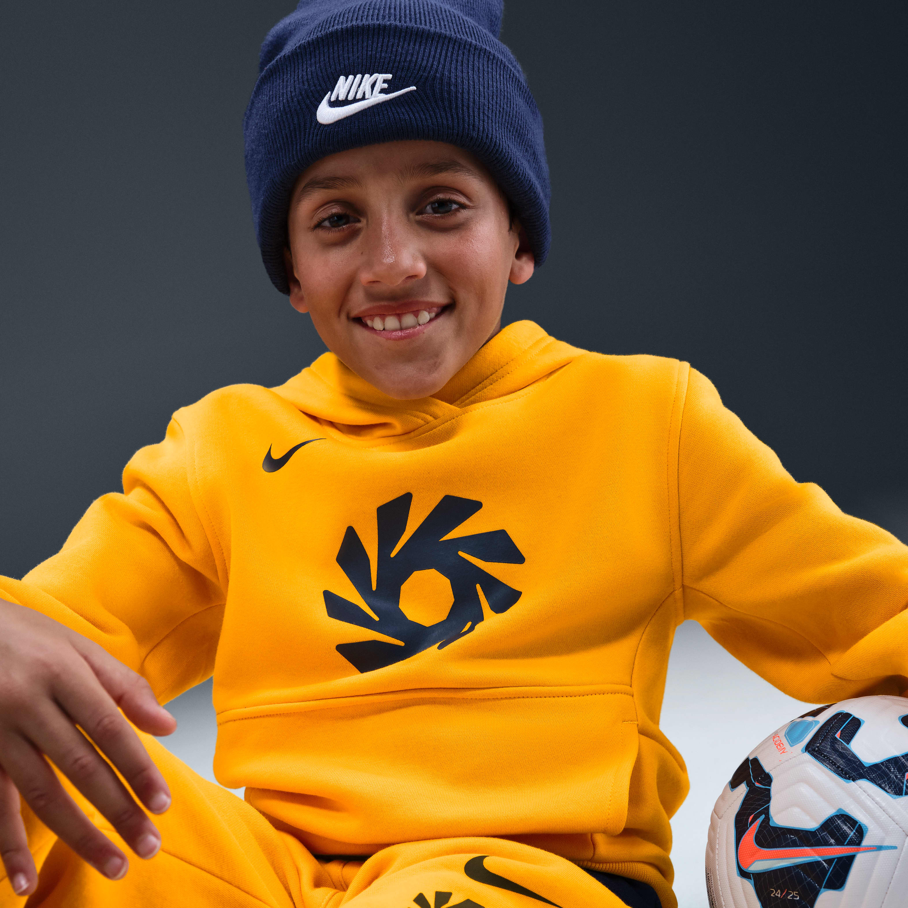 Erling Haaland Club Fleece Big Kids' Soccer Hoodie