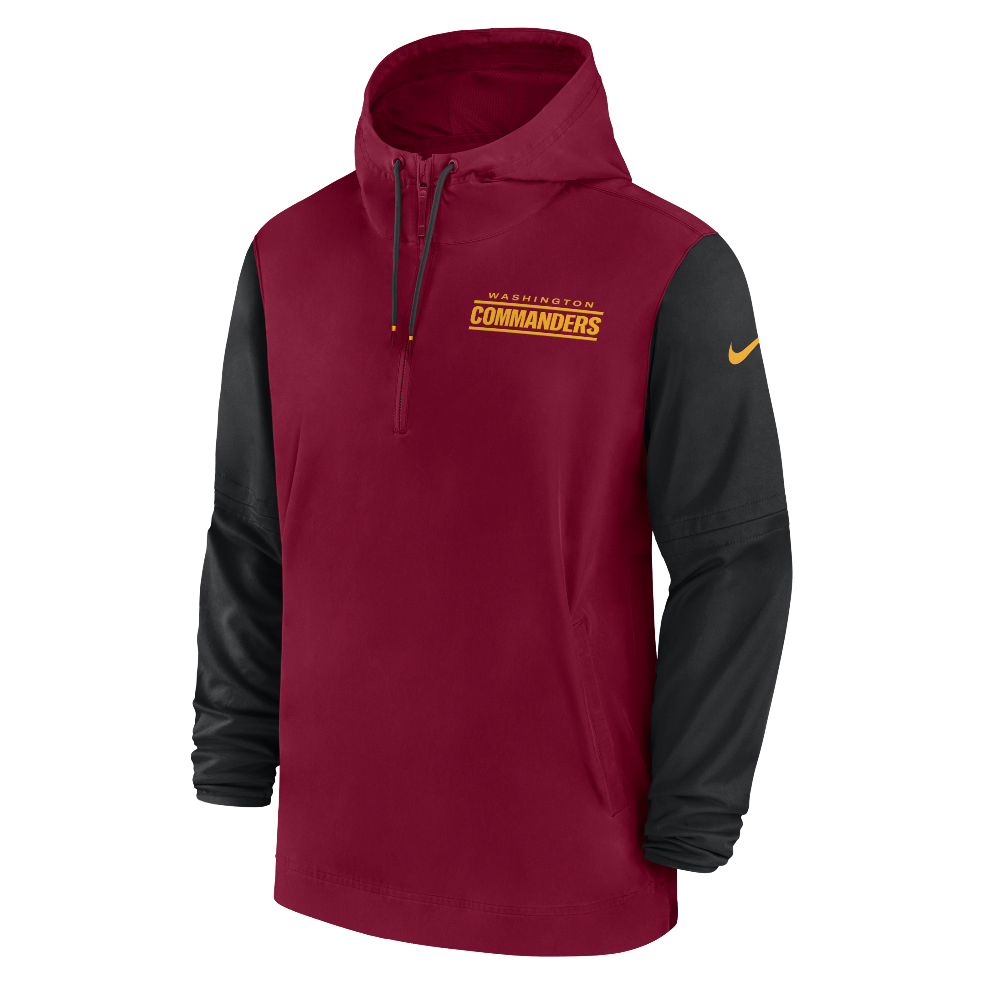 Washington Commanders Sideline Pre-Game Player Men's Nike NFL 1/2-Zip Hooded Jacket